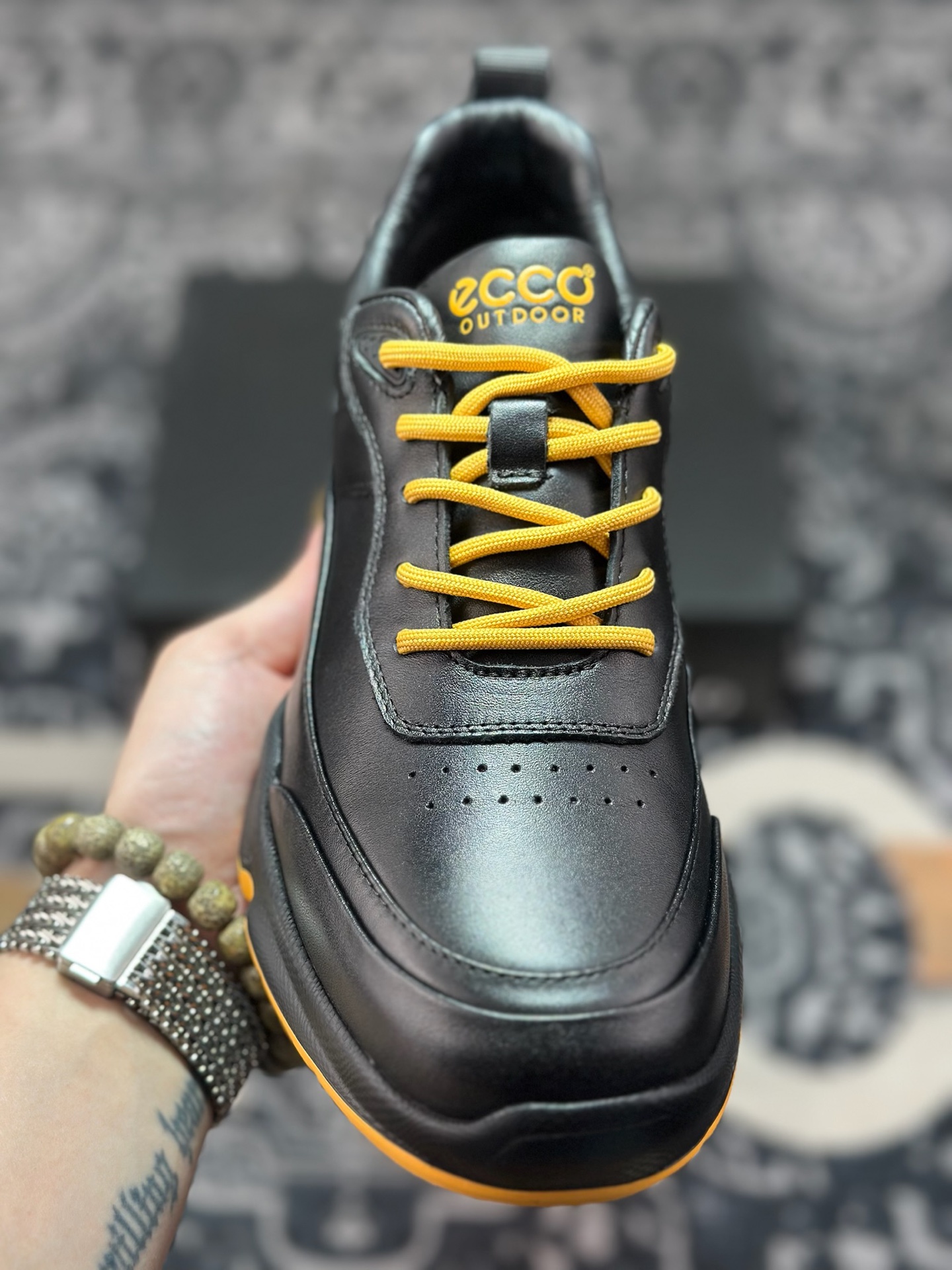 B6300 原装级别 ECCO爱步运动鞋男 秋季双色拼接透气舒适跑步鞋