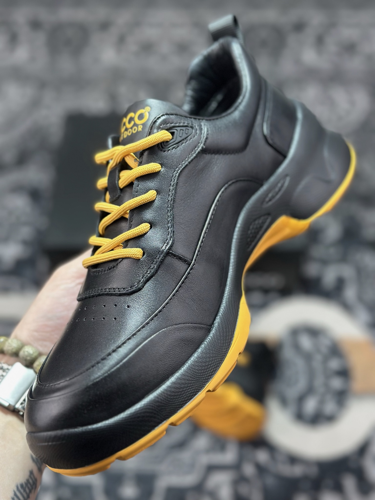 B6300 原装级别 ECCO爱步运动鞋男 秋季双色拼接透气舒适跑步鞋