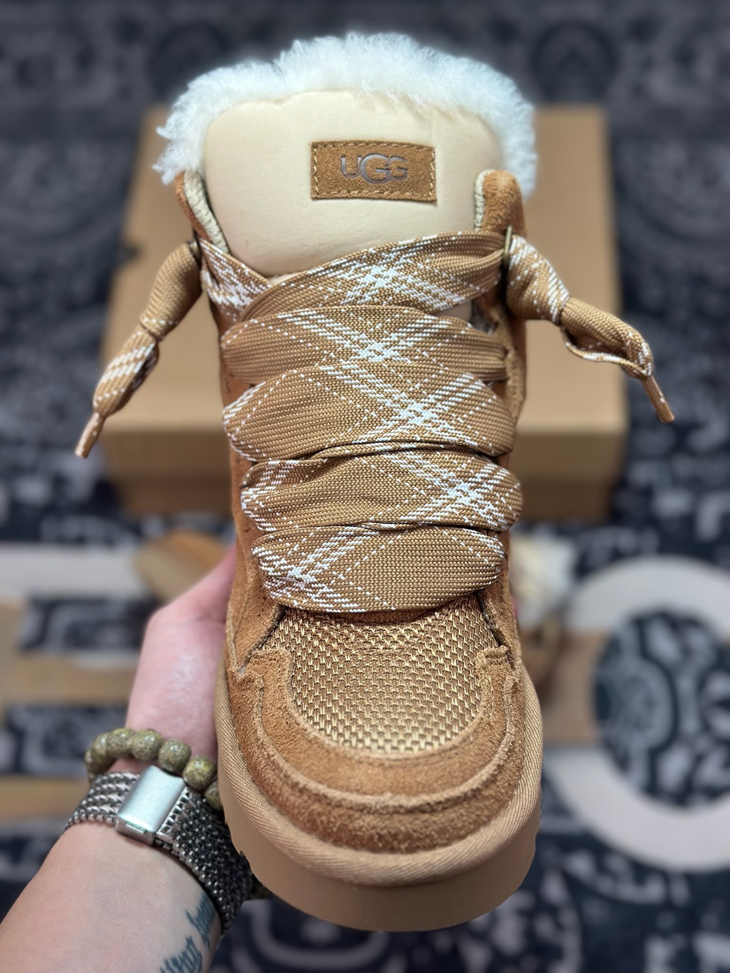 C2360 原装级别 平台外贸专供 UGG Highmel 梅尔 粗鞋带款 高帮雪地靴 面包鞋 1145390