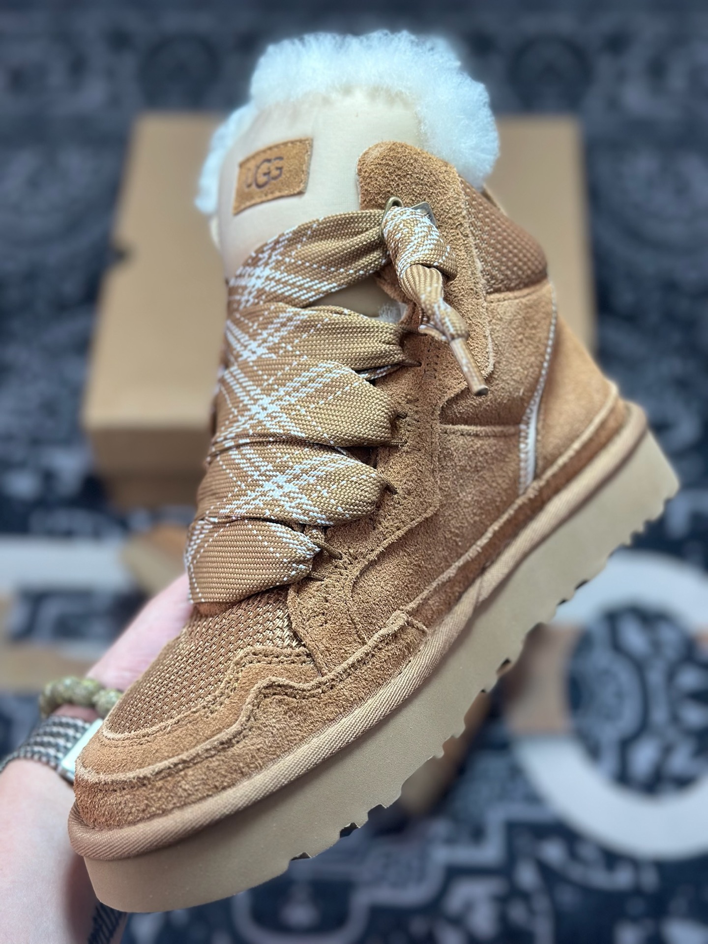 C2360 原装级别 平台外贸专供 UGG Highmel 梅尔 粗鞋带款 高帮雪地靴 面包鞋 1145390