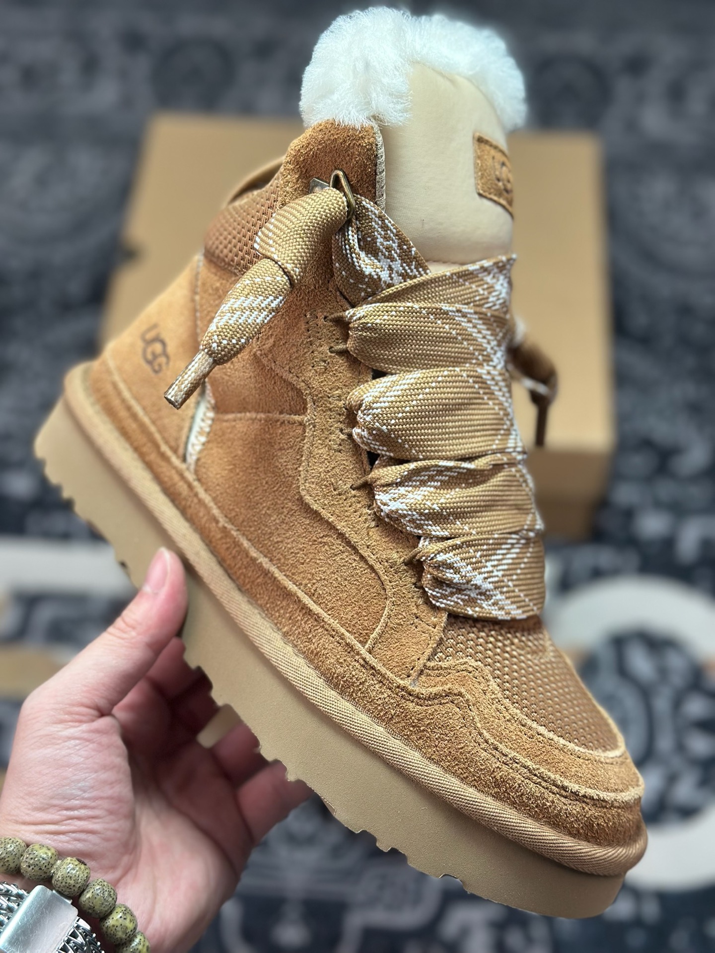 C2360 原装级别 平台外贸专供 UGG Highmel 梅尔 粗鞋带款 高帮雪地靴 面包鞋 1145390