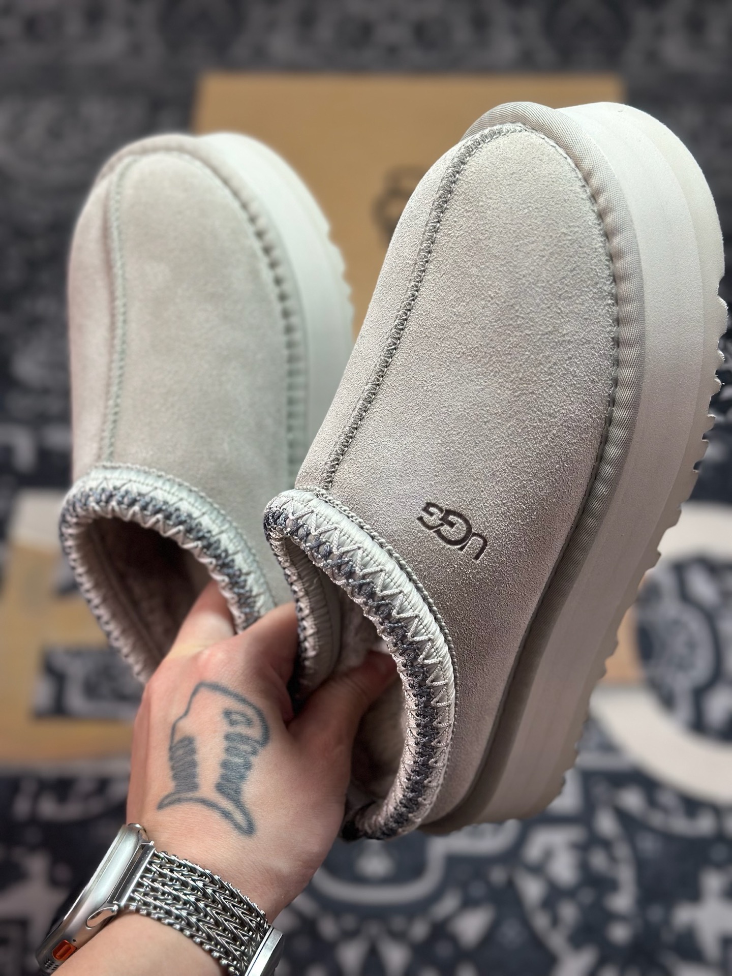 A9230 原装级别 UGG Tazz 冬季女士厚底款雪地靴 灰色1122553