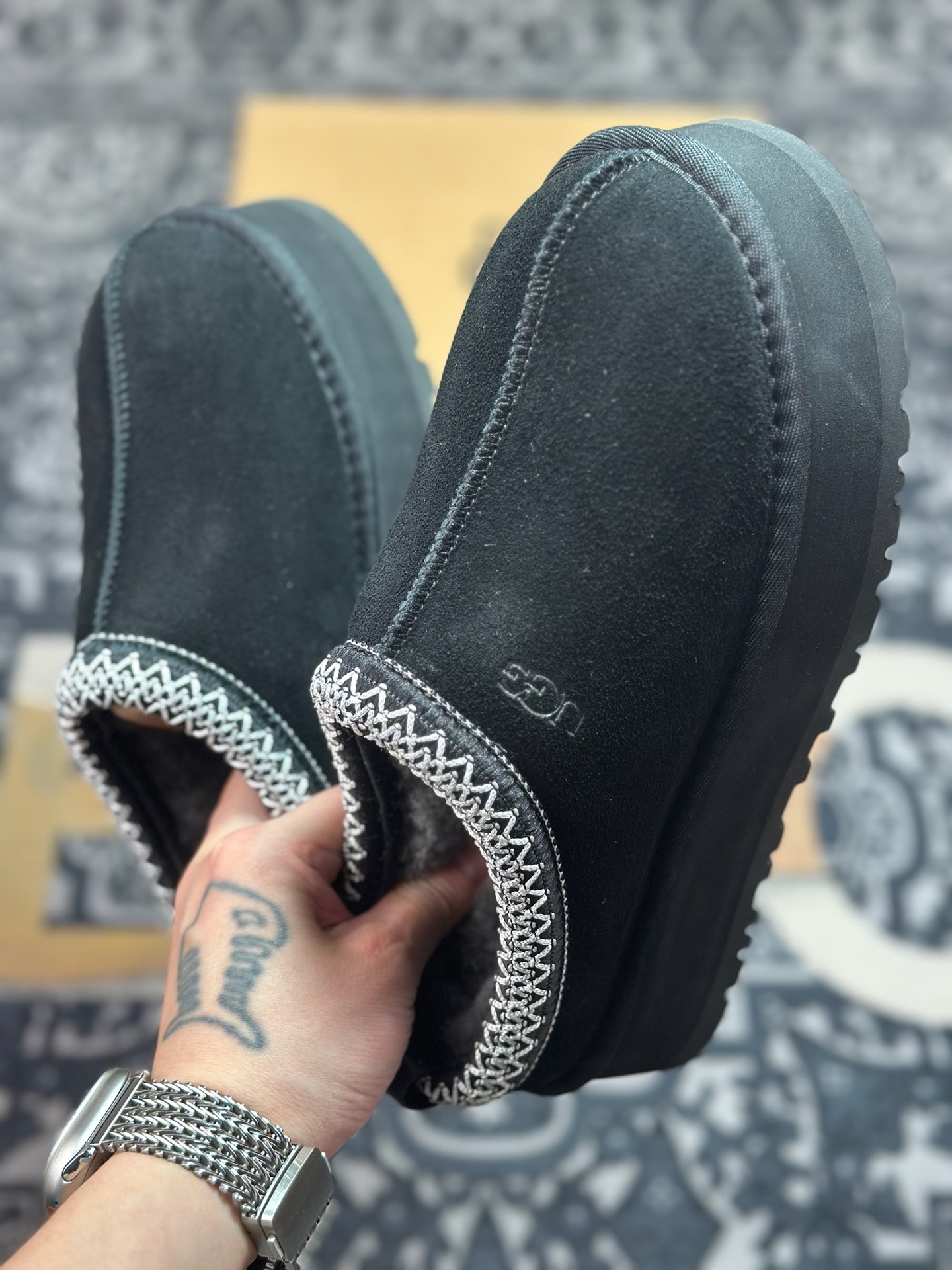 A9230 原装级别 UGG Tazz 冬季女士厚底款雪地靴 黑色1122553