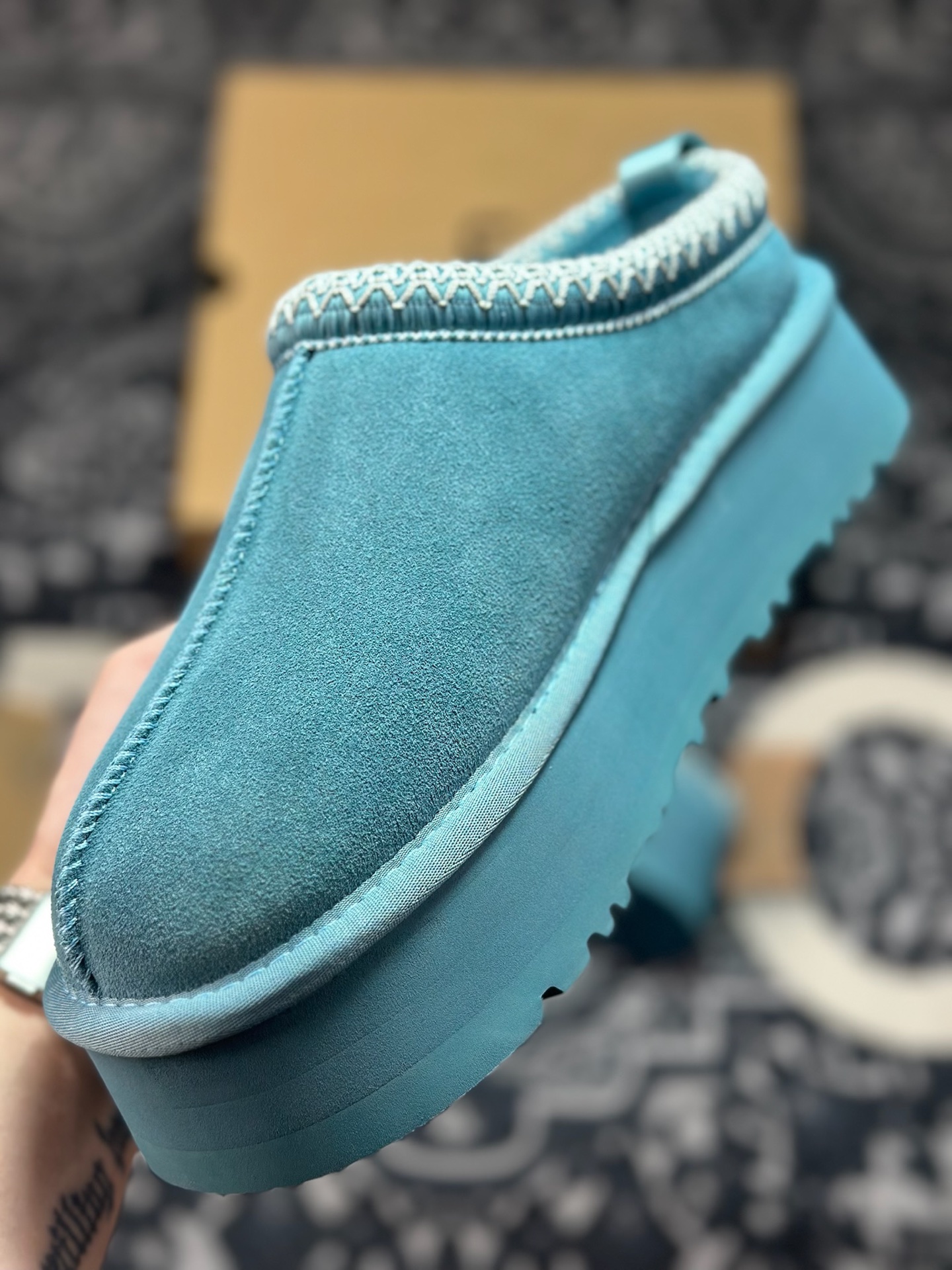 A9230 原装级别 UGG Tazz 冬季女士厚底款雪地靴 湖水蓝1122553