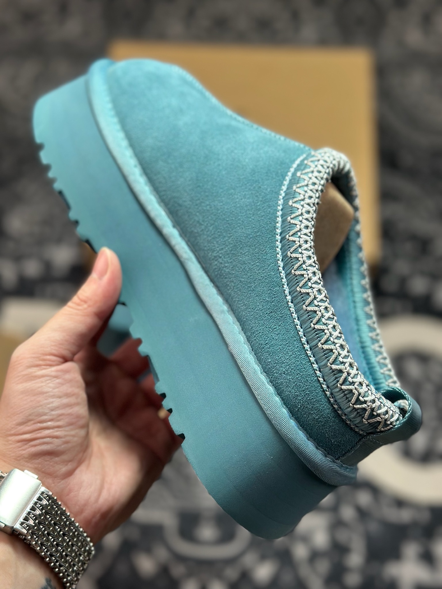 A9230 原装级别 UGG Tazz 冬季女士厚底款雪地靴 湖水蓝1122553