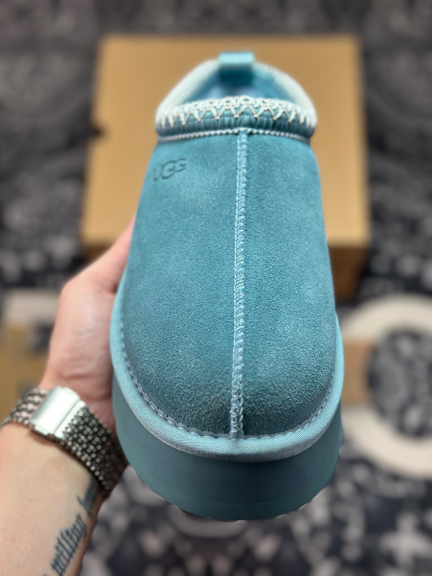 A9230 原装级别 UGG Tazz 冬季女士厚底款雪地靴 湖水蓝1122553