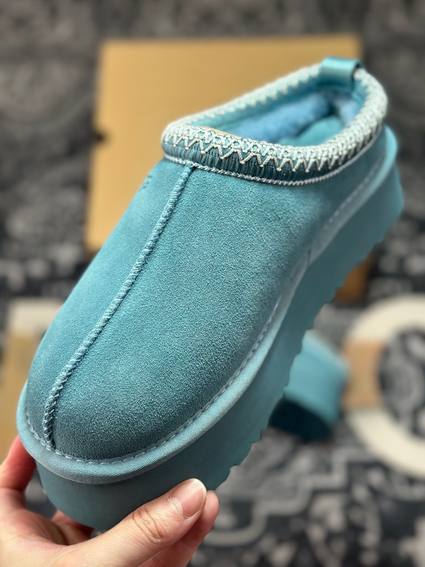 A9230 原装级别 UGG Tazz 冬季女士厚底款雪地靴 湖水蓝1122553