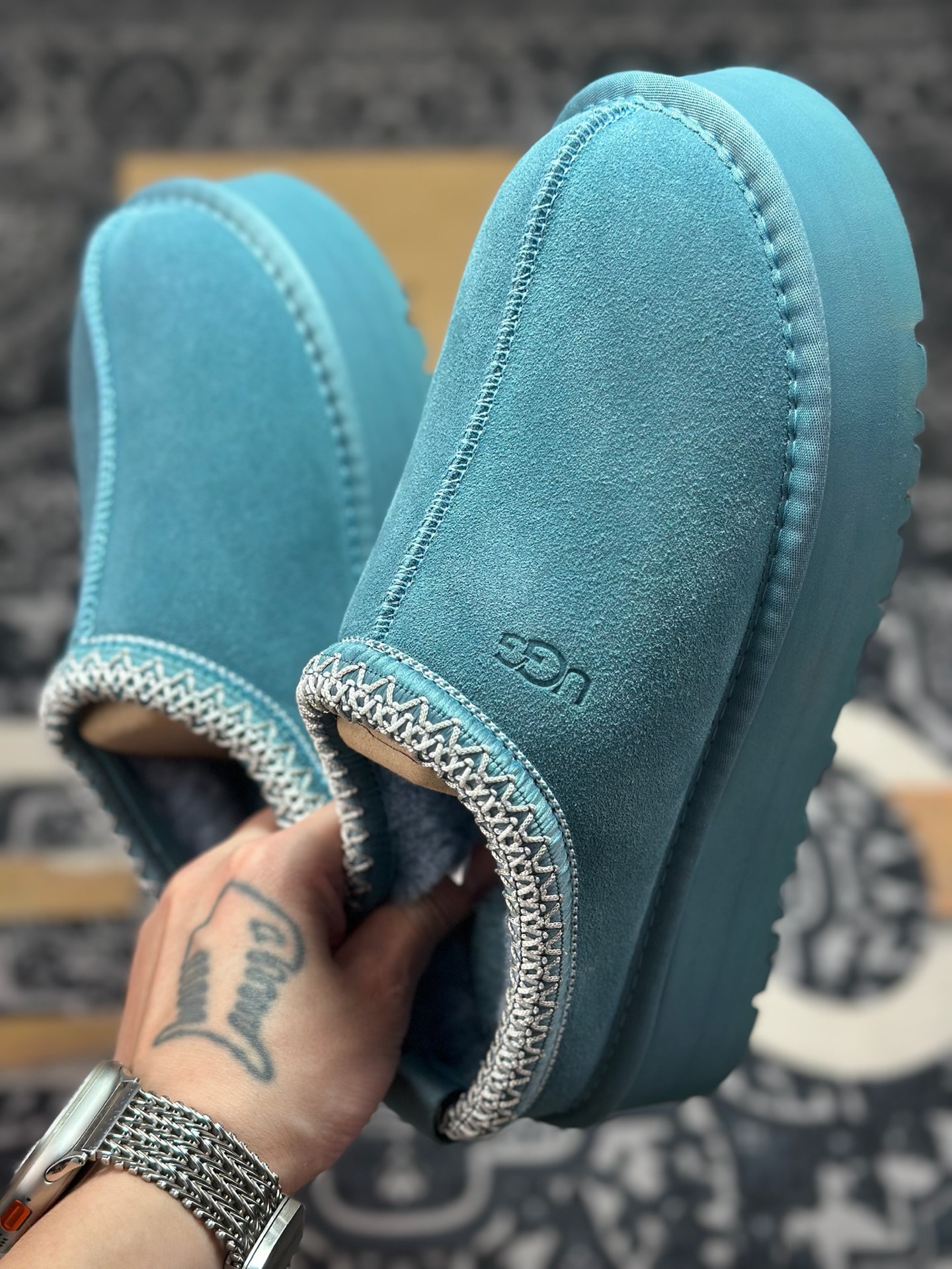 A9230 原装级别 UGG Tazz 冬季女士厚底款雪地靴 湖水蓝1122553