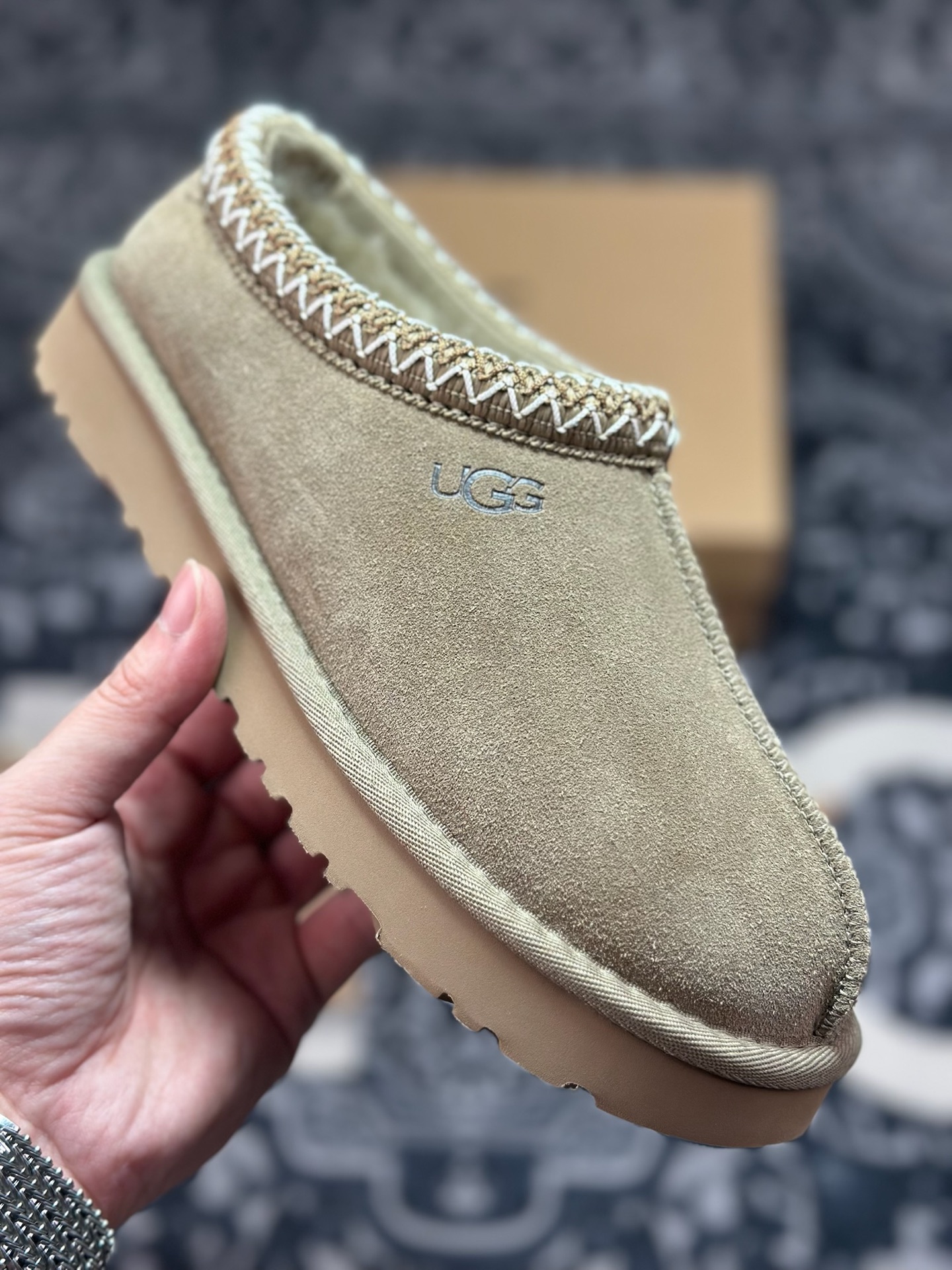 A9230 原装级别 UGG Tazz 冬季女士薄底款民族风雪地靴 棕色5955-ALP