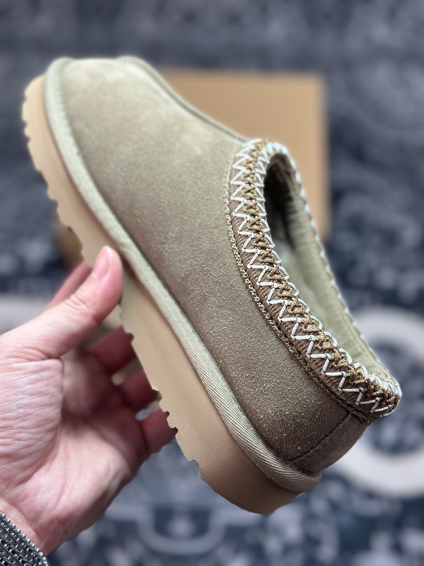 A9230 原装级别 UGG Tazz 冬季女士薄底款民族风雪地靴 棕色5955-ALP