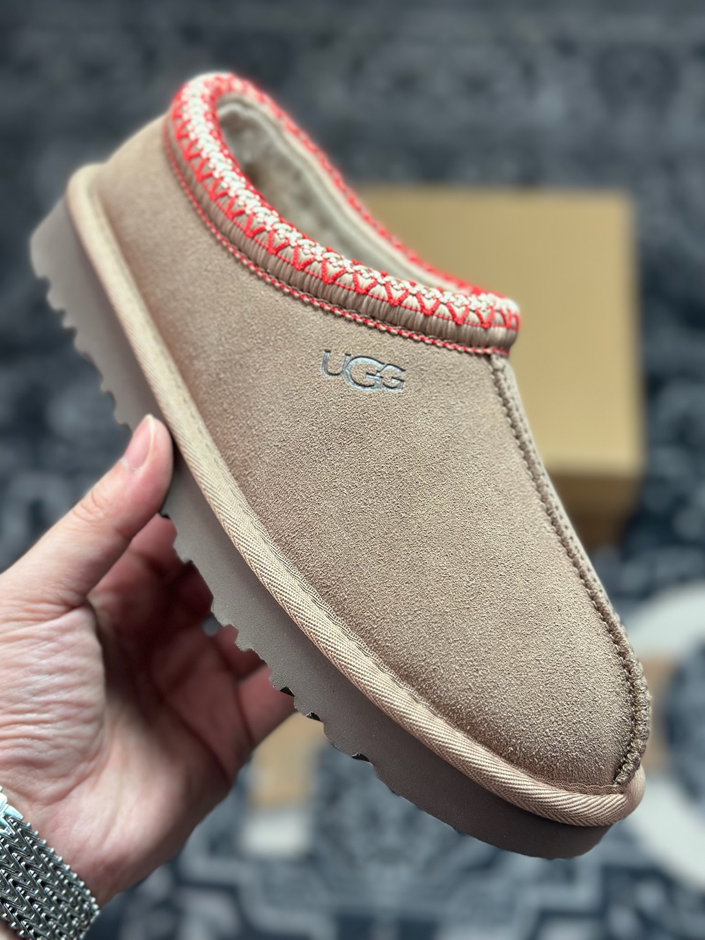 A9230 原装级别 UGG Tazz 冬季女士薄底款民族风雪地靴 橡棕5955-RYK