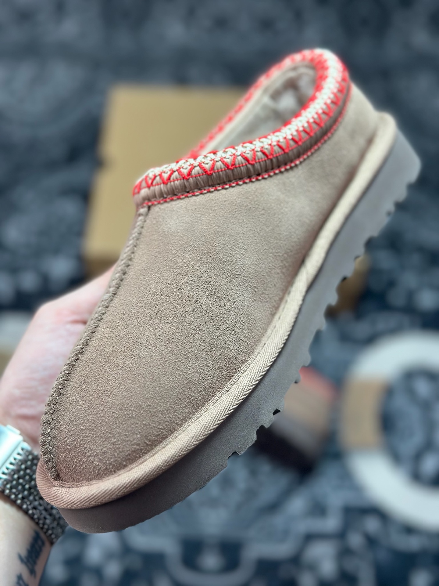 A9230 原装级别 UGG Tazz 冬季女士薄底款民族风雪地靴 橡棕5955-RYK