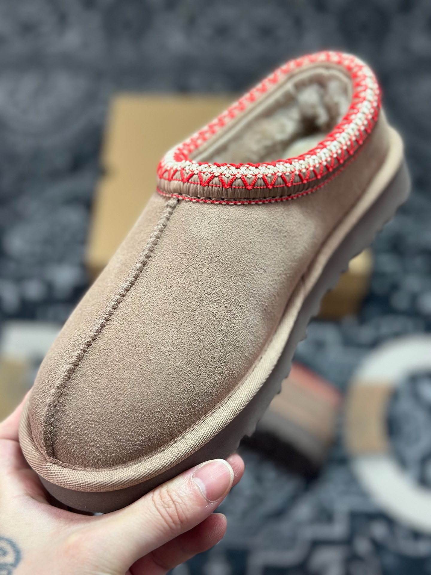 A9230 原装级别 UGG Tazz 冬季女士薄底款民族风雪地靴 橡棕5955-RYK