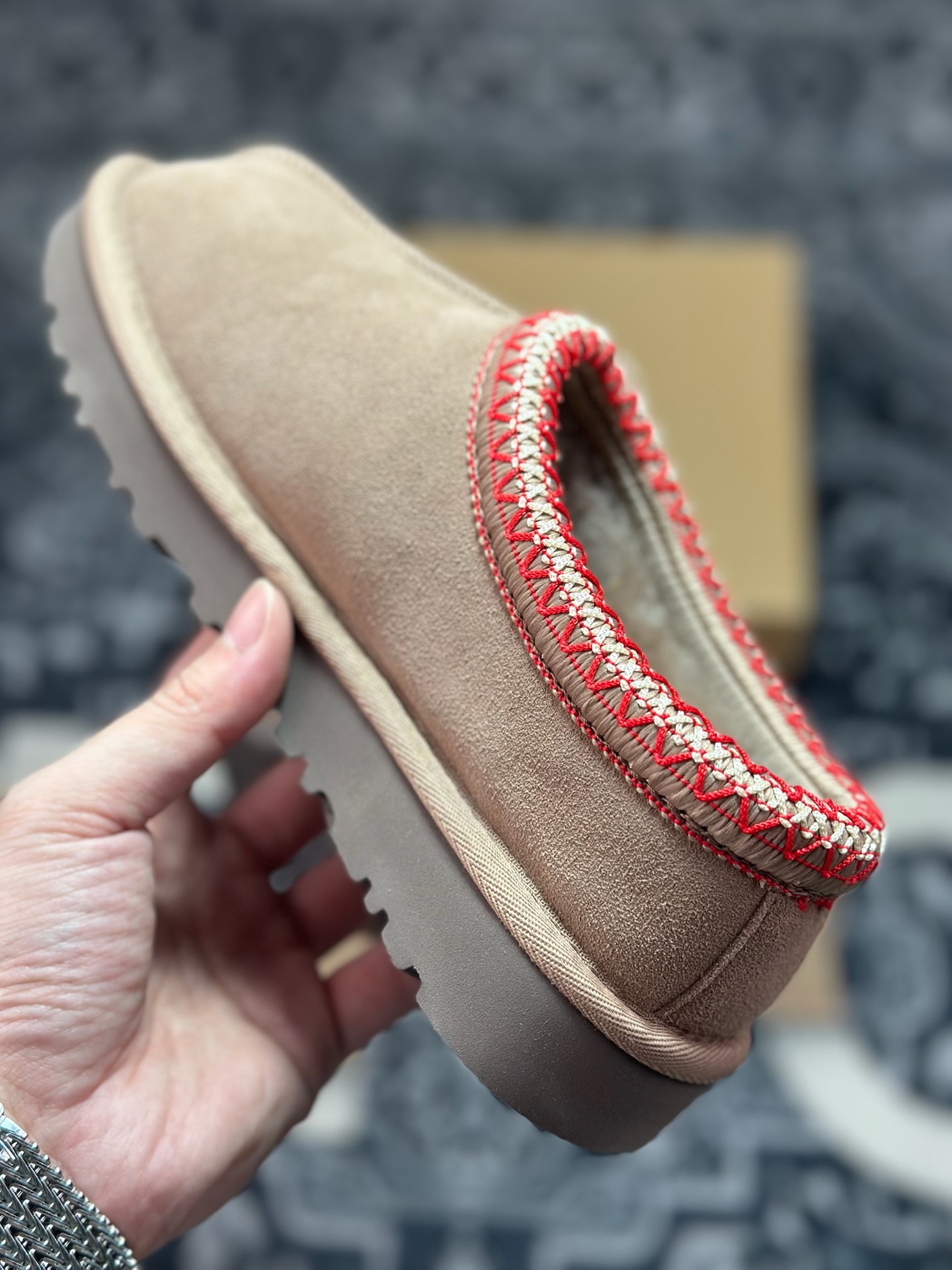 A9230 原装级别 UGG Tazz 冬季女士薄底款民族风雪地靴 橡棕5955-RYK