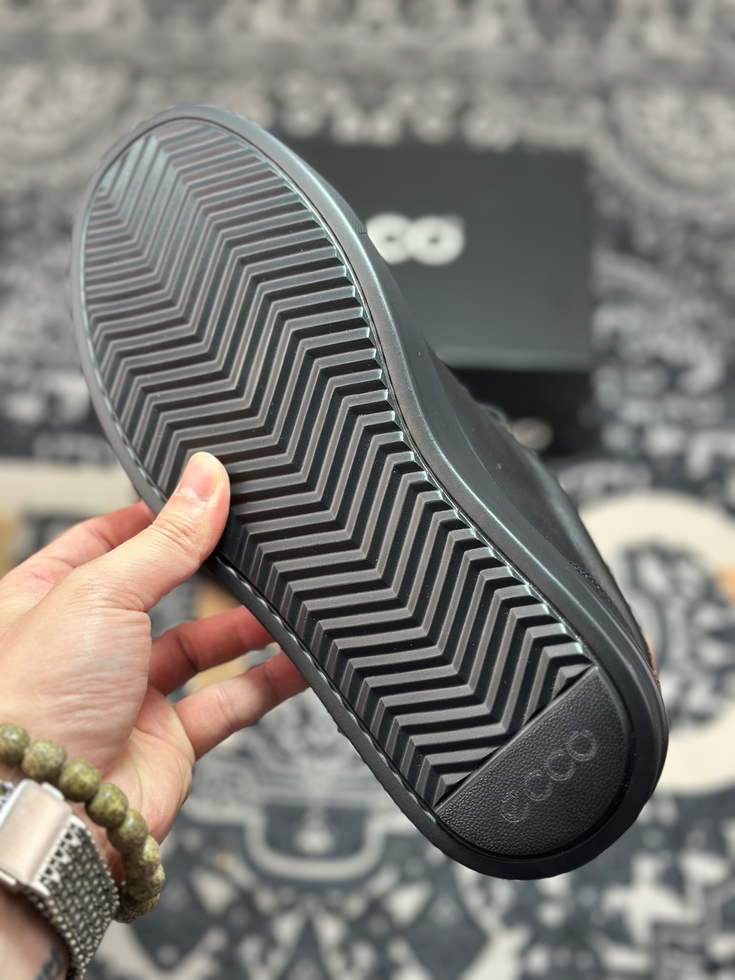 B6300 原装级别 ECCO爱步休闲鞋子男鞋 透气防水百搭休闲板鞋 柔酷7号系列经典小白鞋