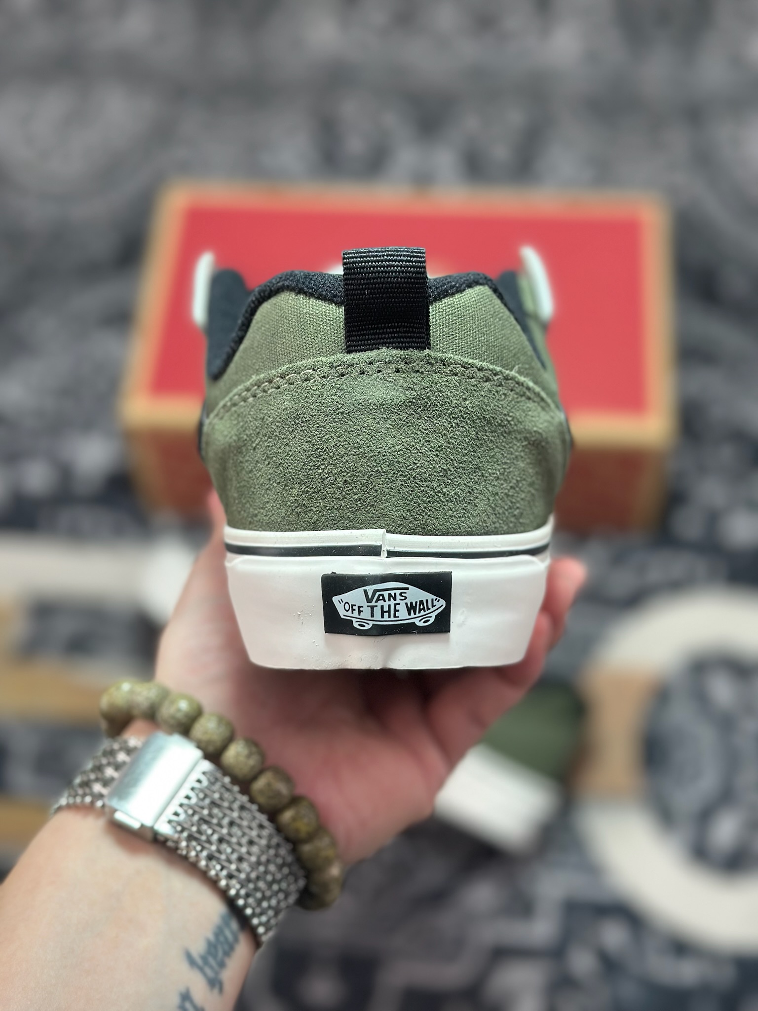 真标 Vans Knu Skool DR 闪电橄榄绿 “DR新系列面包鞋