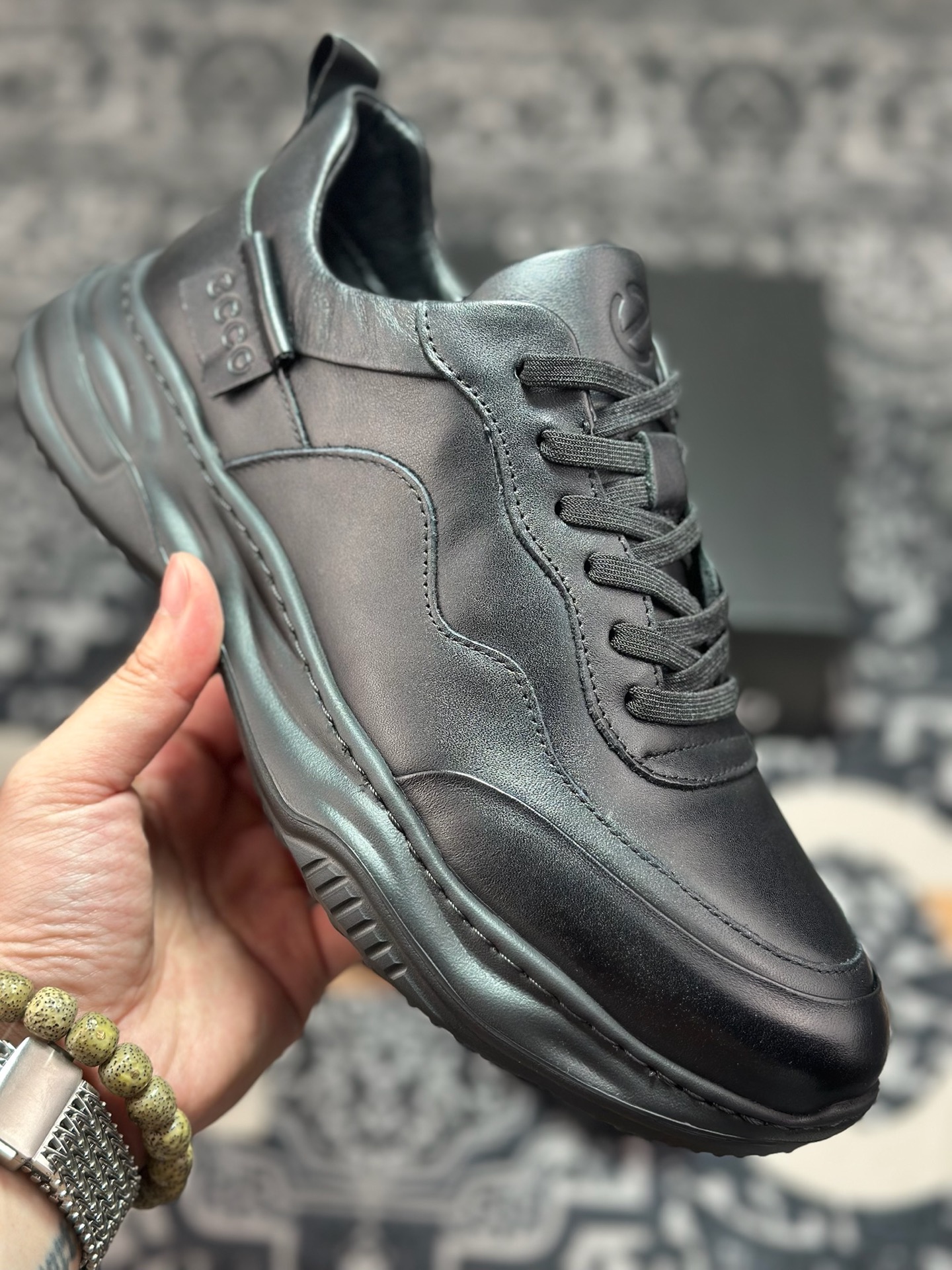 B6300 原装级别 ECCO爱步跑步鞋百搭舒适 秋冬新款厚底休闲运动鞋男鞋