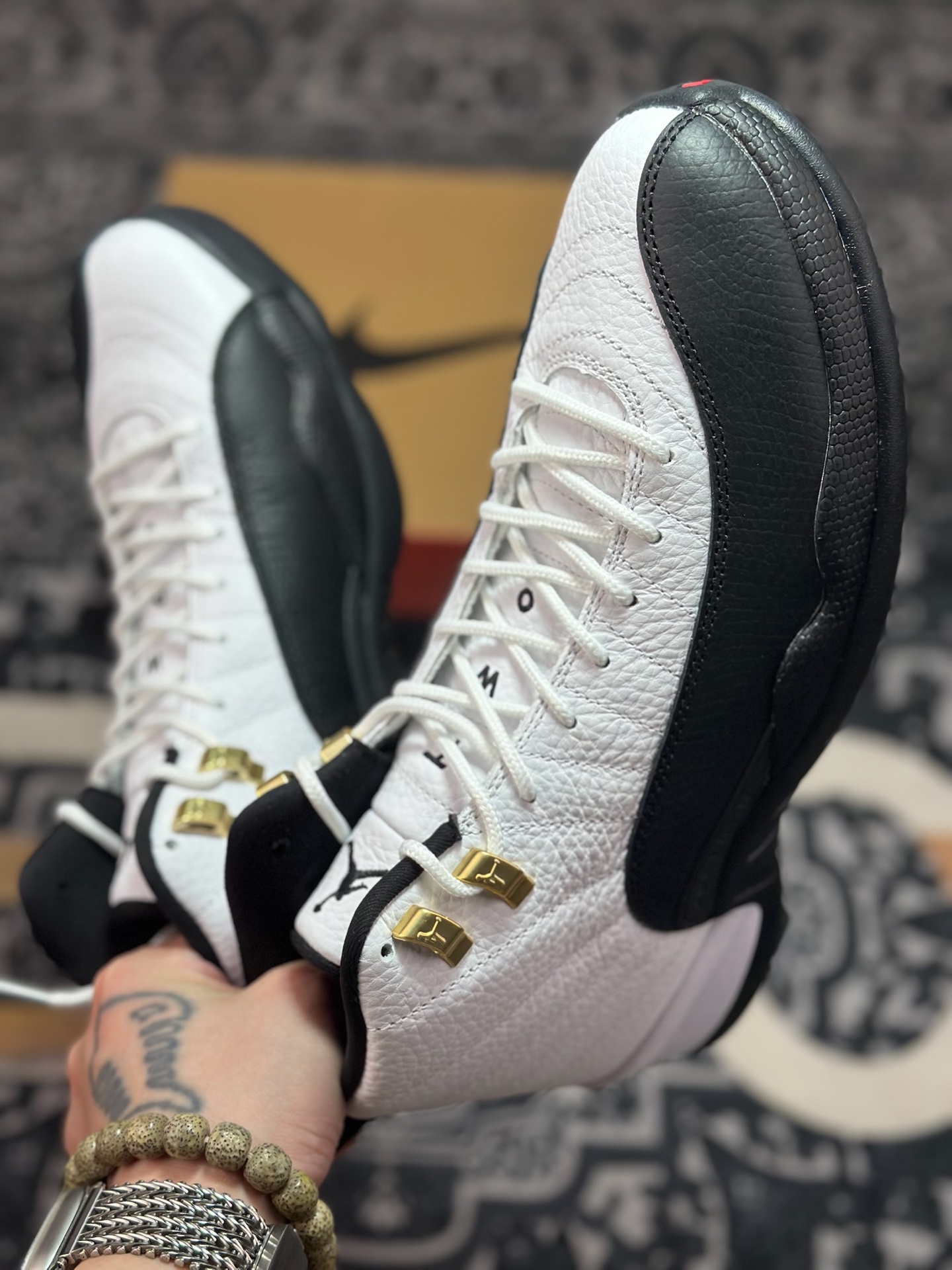 优选 原装级别 Air Jordan AJ12 Retro 白黑金扣 CT8013-117-莆田鞋,莆田鞋货源,高仿鞋,高仿鞋货源,安福档口,莆田高仿鞋,莆田鞋批发,高仿鞋批发,莆田高仿运动鞋,高仿运动鞋,莆田运动鞋 优选 原装级别 Air Jordan AJ12 Retro 白黑金扣 CT8013-117