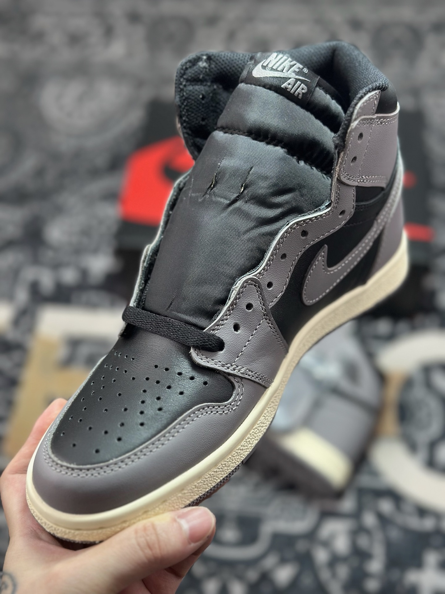 优选 原装级别 耐克Nike Air Jordan 1 Retro High '85 ”Reverse Shadow” AiZE 黑灰 AJ1代经典复古经典高帮百搭文化篮球鞋 HV6674-020