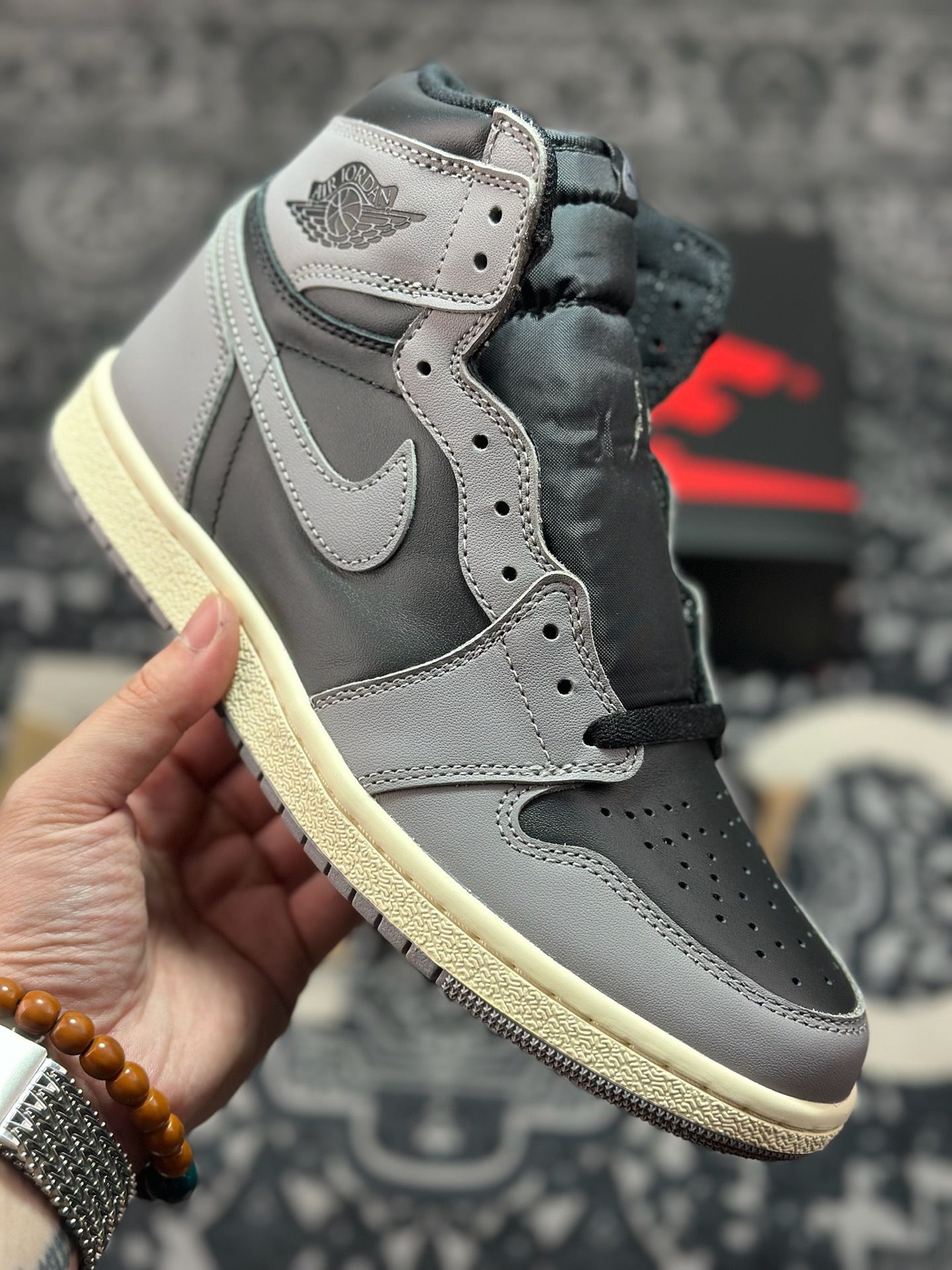 优选 原装级别 耐克Nike Air Jordan 1 Retro High '85 ”Reverse Shadow” AiZE 黑灰 AJ1代经典复古经典高帮百搭文化篮球鞋 HV6674-020