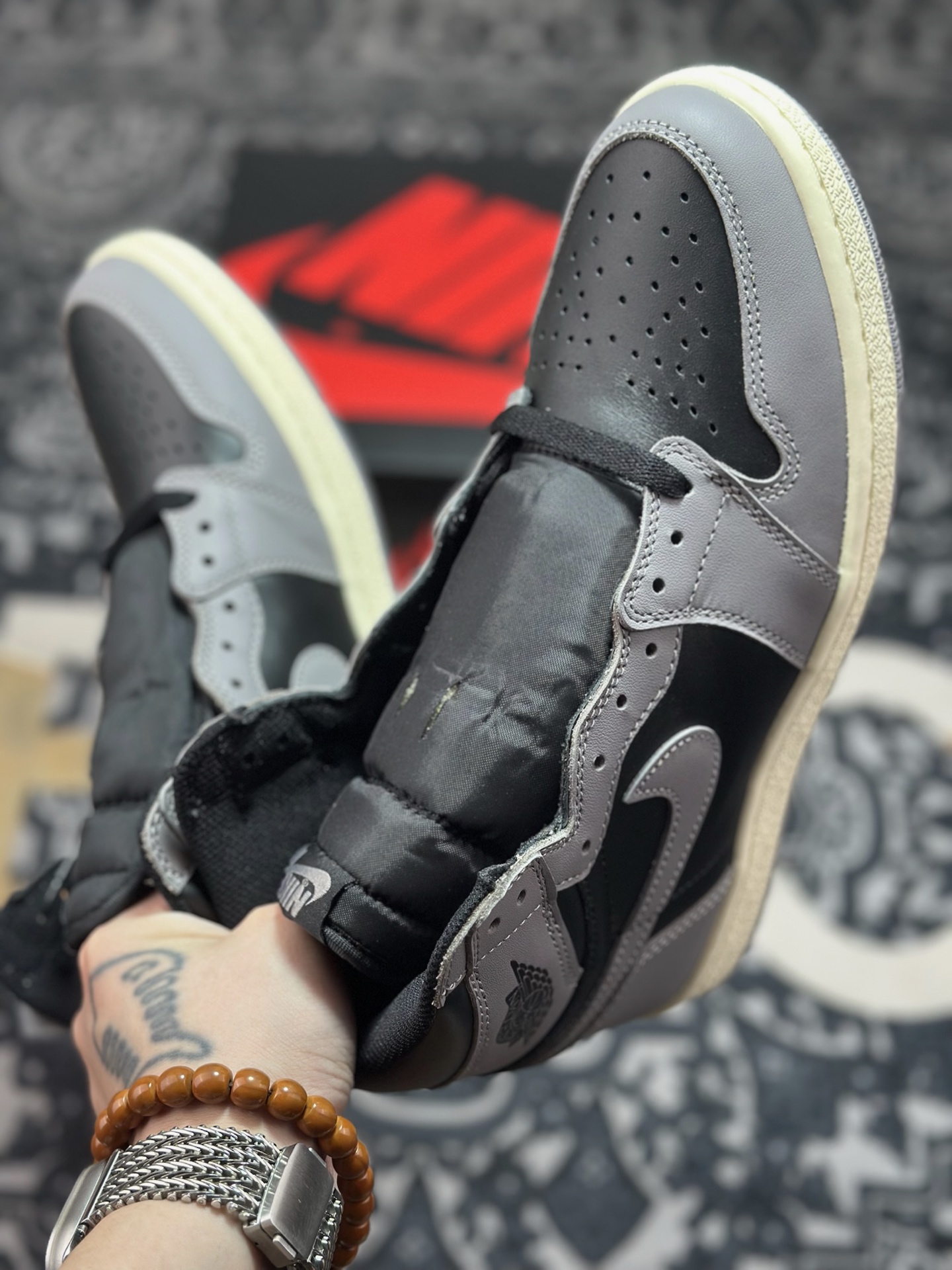 优选 原装级别 耐克Nike Air Jordan 1 Retro High '85 ”Reverse Shadow” AiZE 黑灰 AJ1代经典复古经典高帮百搭文化篮球鞋 HV6674-020