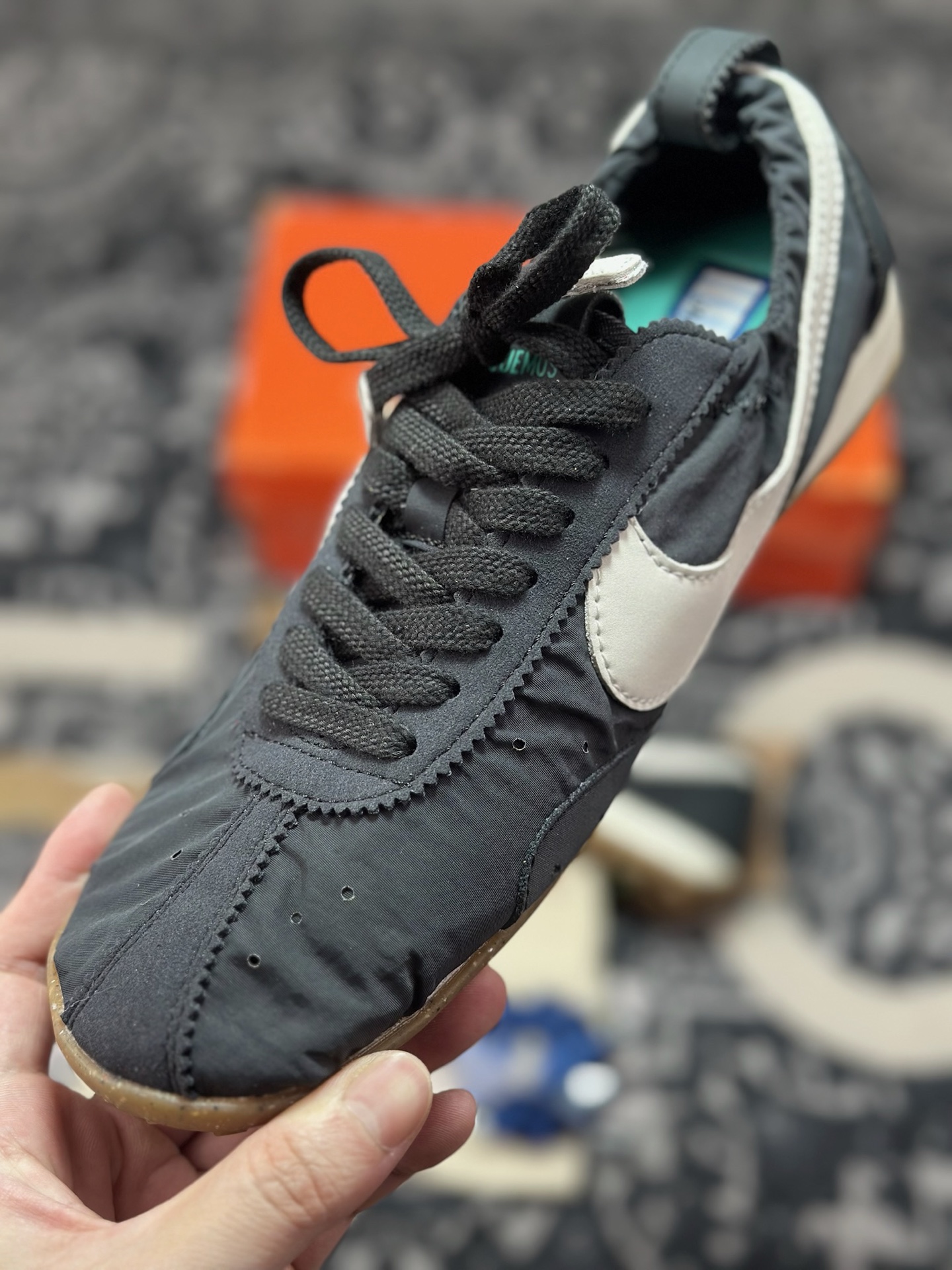 B2260 原装级别 Jacquemus x Nike Jacumoon 舒适 低帮生活休闲鞋 黑色 HV8547-001
