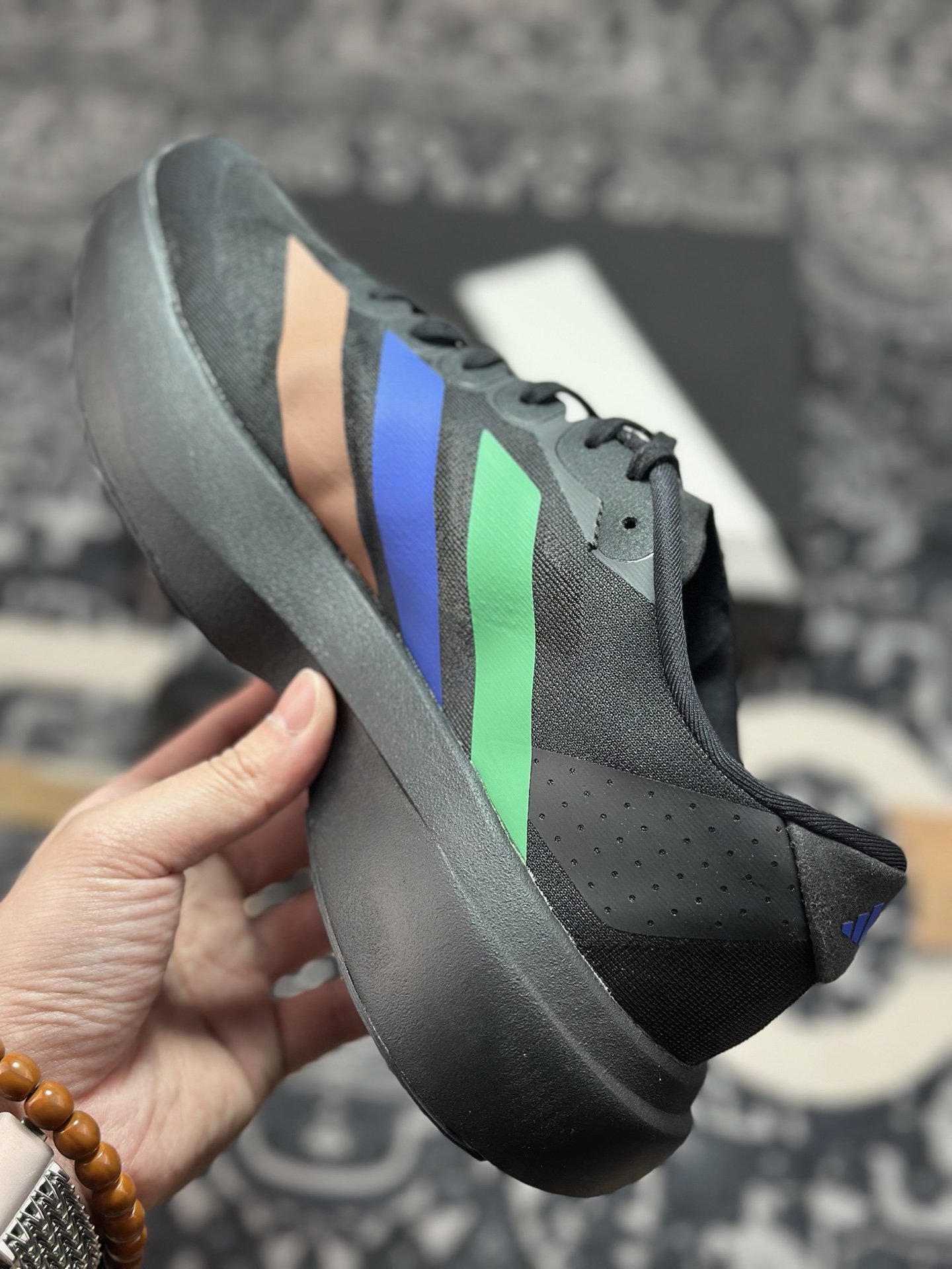 B1240 优选 原装级别 AD Adizero Evo SL M 白黑零度系列马拉松轻量竞速运动跑鞋 EI3392