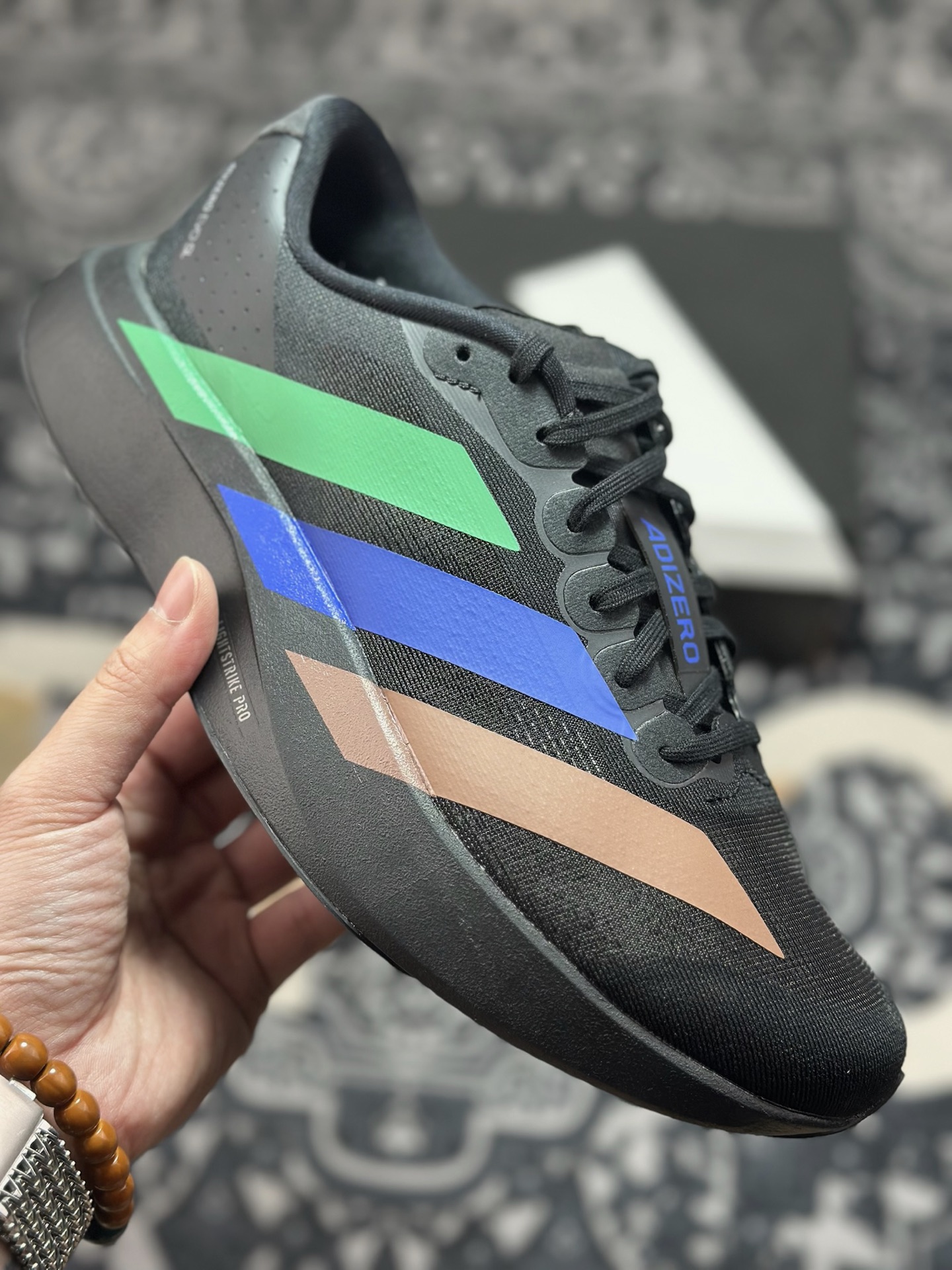 B1240 优选 原装级别 AD Adizero Evo SL M 白黑零度系列马拉松轻量竞速运动跑鞋 EI3392