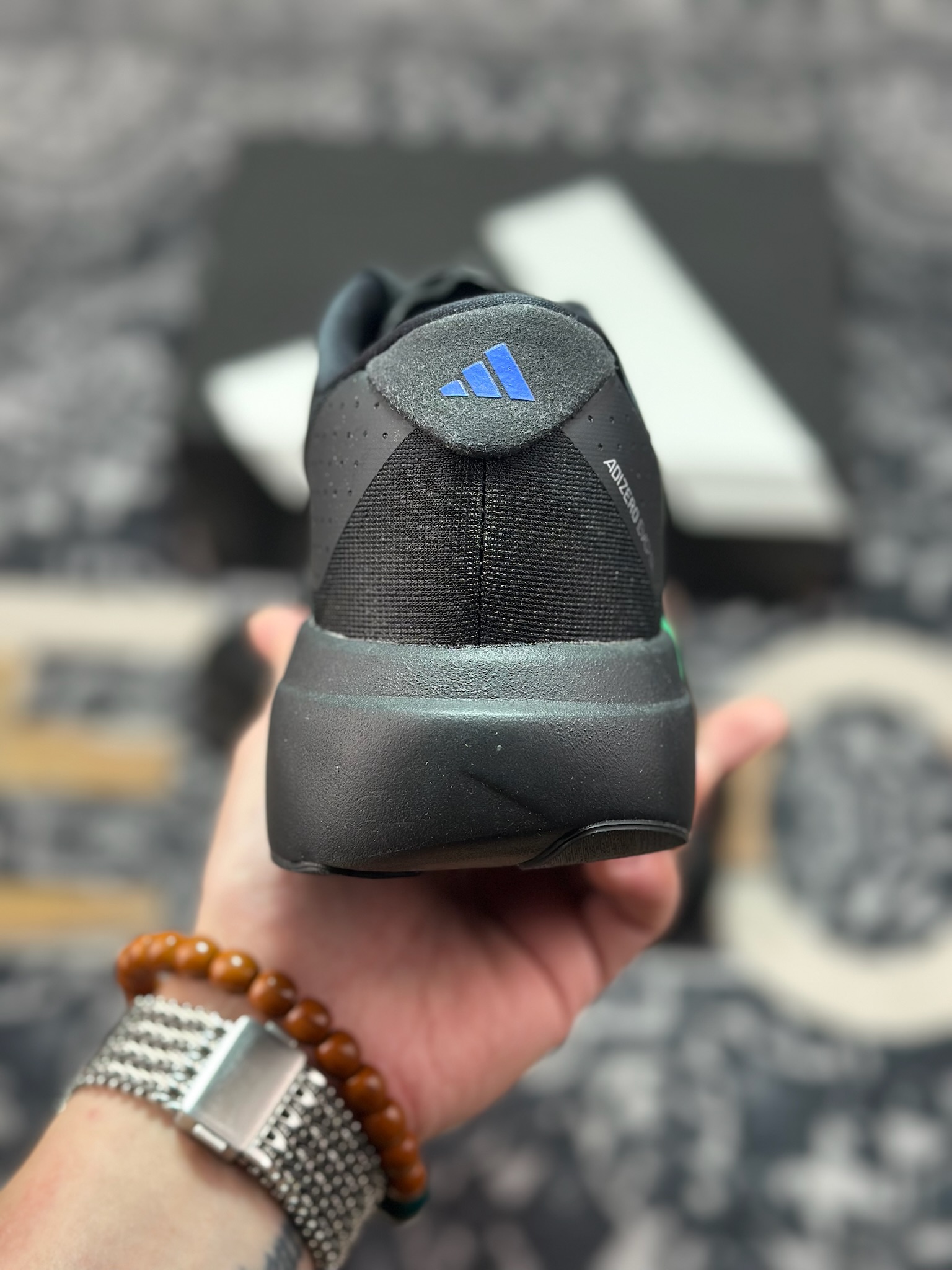 B1240 优选 原装级别 AD Adizero Evo SL M 白黑零度系列马拉松轻量竞速运动跑鞋 EI3392