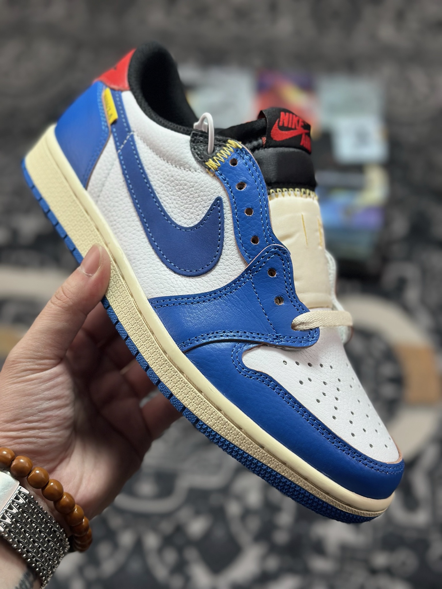 B5280 原装级别Air Jordan 1 Low AJ1 乔1 UN蓝白 低帮文化休闲板鞋 HQ6998-146