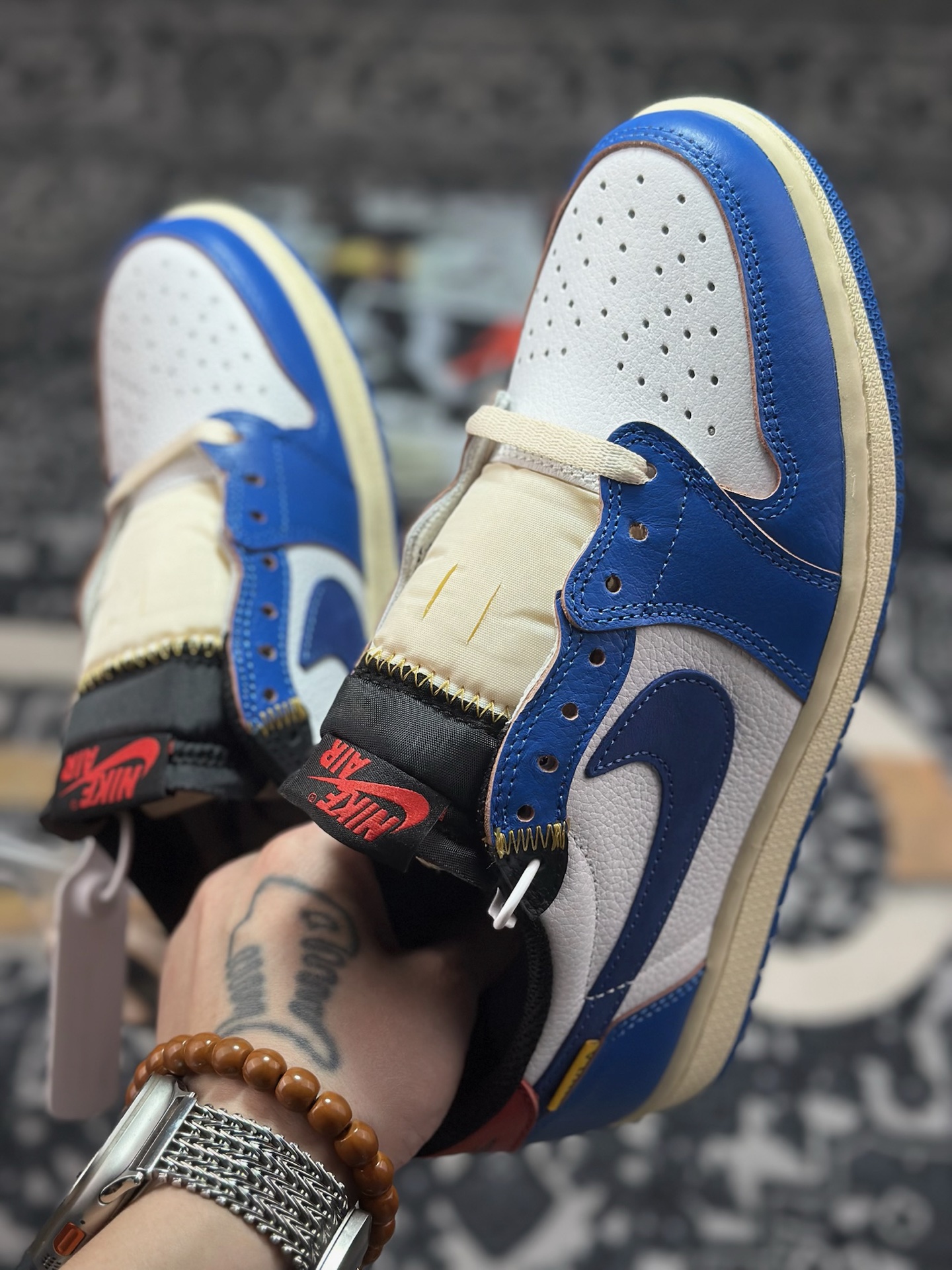 B5280 原装级别Air Jordan 1 Low AJ1 乔1 UN蓝白 低帮文化休闲板鞋 HQ6998-146