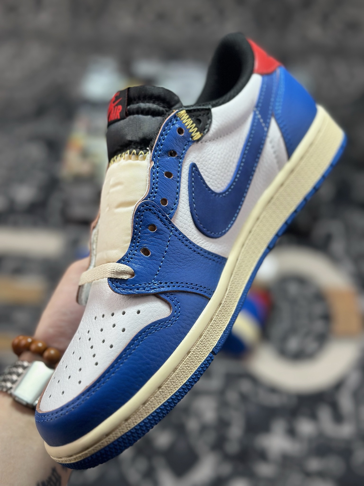 B5280 原装级别Air Jordan 1 Low AJ1 乔1 UN蓝白 低帮文化休闲板鞋 HQ6998-146