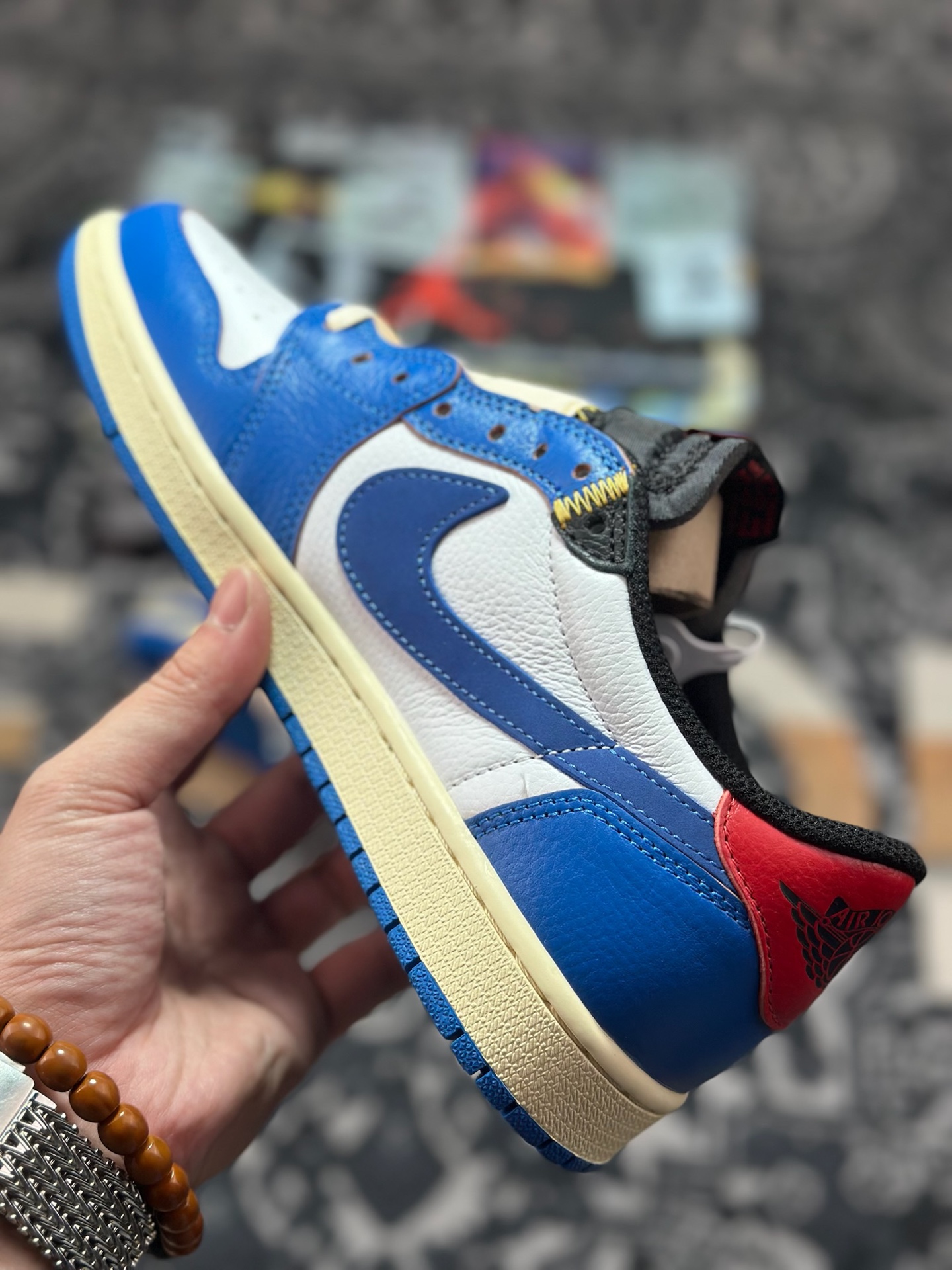 B5280 原装级别Air Jordan 1 Low AJ1 乔1 UN蓝白 低帮文化休闲板鞋 HQ6998-146