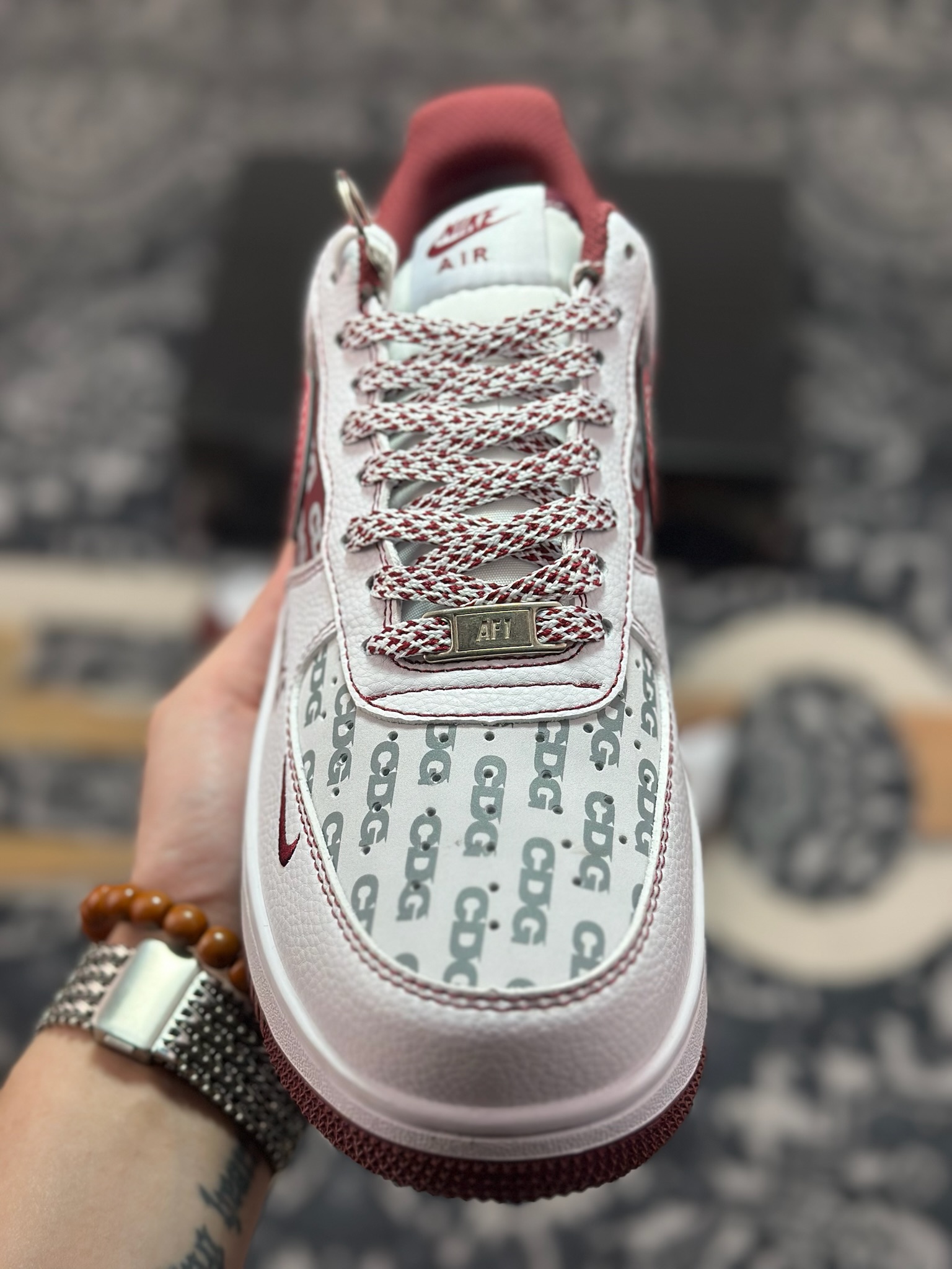 B4260 原装级别 NIke Air Force 1 '07 Low “北面联名——朱砂红”空军一号 低帮 运动鞋 休闲鞋 SU2305-218