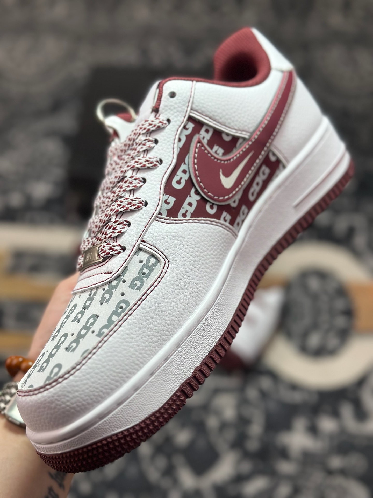 B4260 原装级别 NIke Air Force 1 '07 Low “北面联名——朱砂红”空军一号 低帮 运动鞋 休闲鞋 SU2305-218