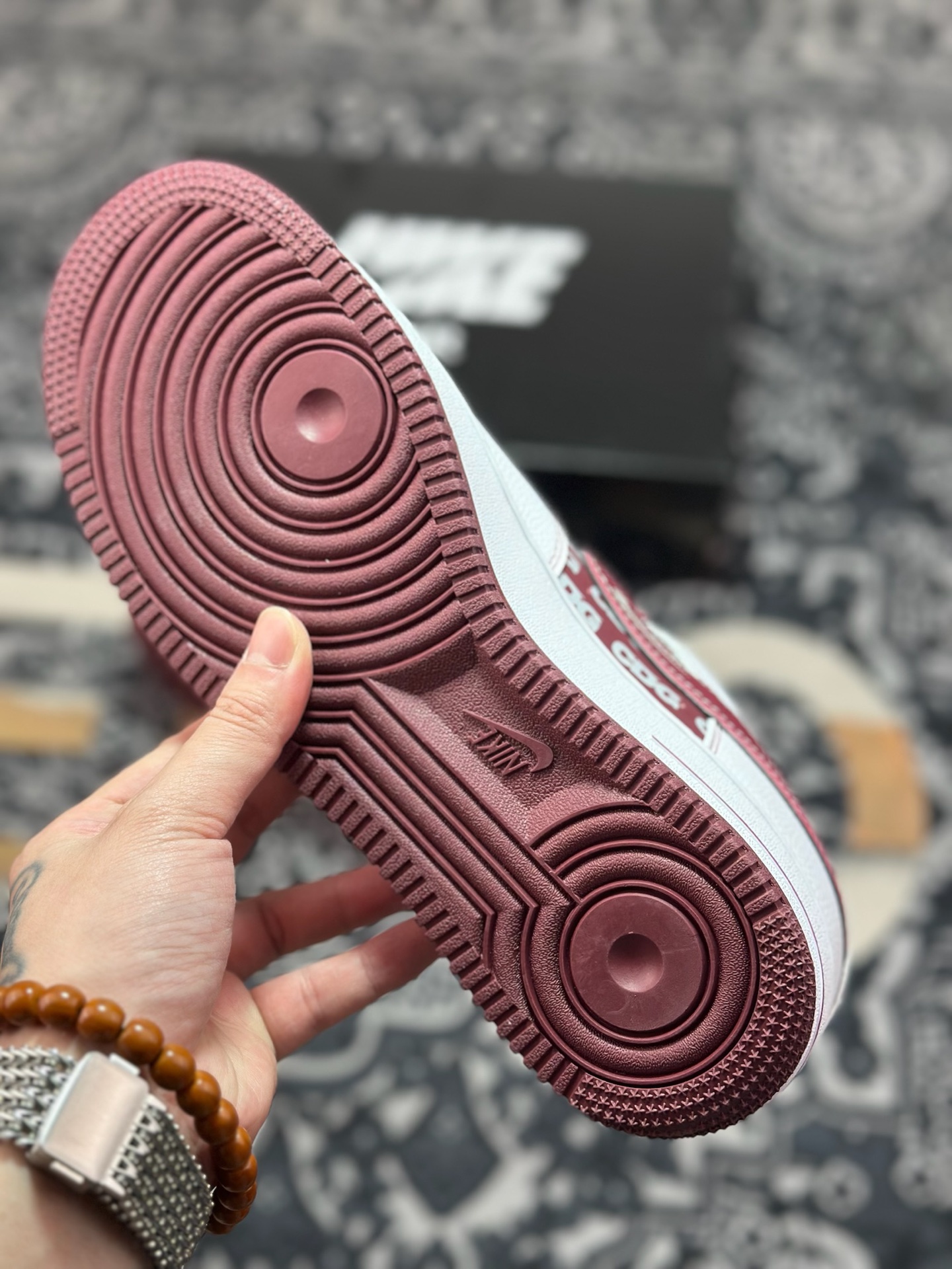 B4260 原装级别 NIke Air Force 1 '07 Low “北面联名——朱砂红”空军一号 低帮 运动鞋 休闲鞋 SU2305-218