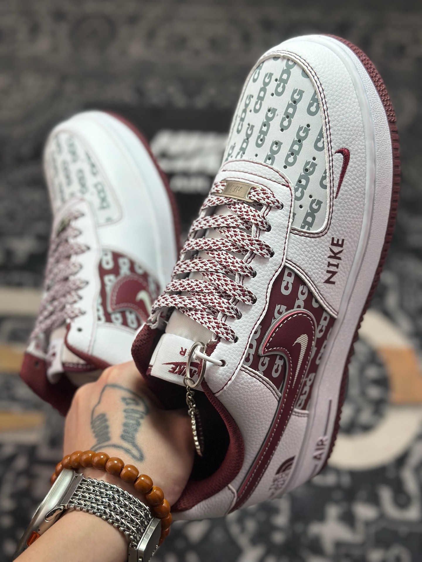 B4260 原装级别 NIke Air Force 1 '07 Low “北面联名——朱砂红”空军一号 低帮 运动鞋 休闲鞋 SU2305-218