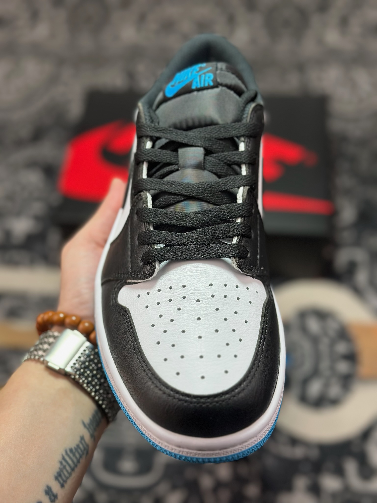 原装级别Air Jordan 1 Retro Low OG 黑蓝白 CZ0790-104
