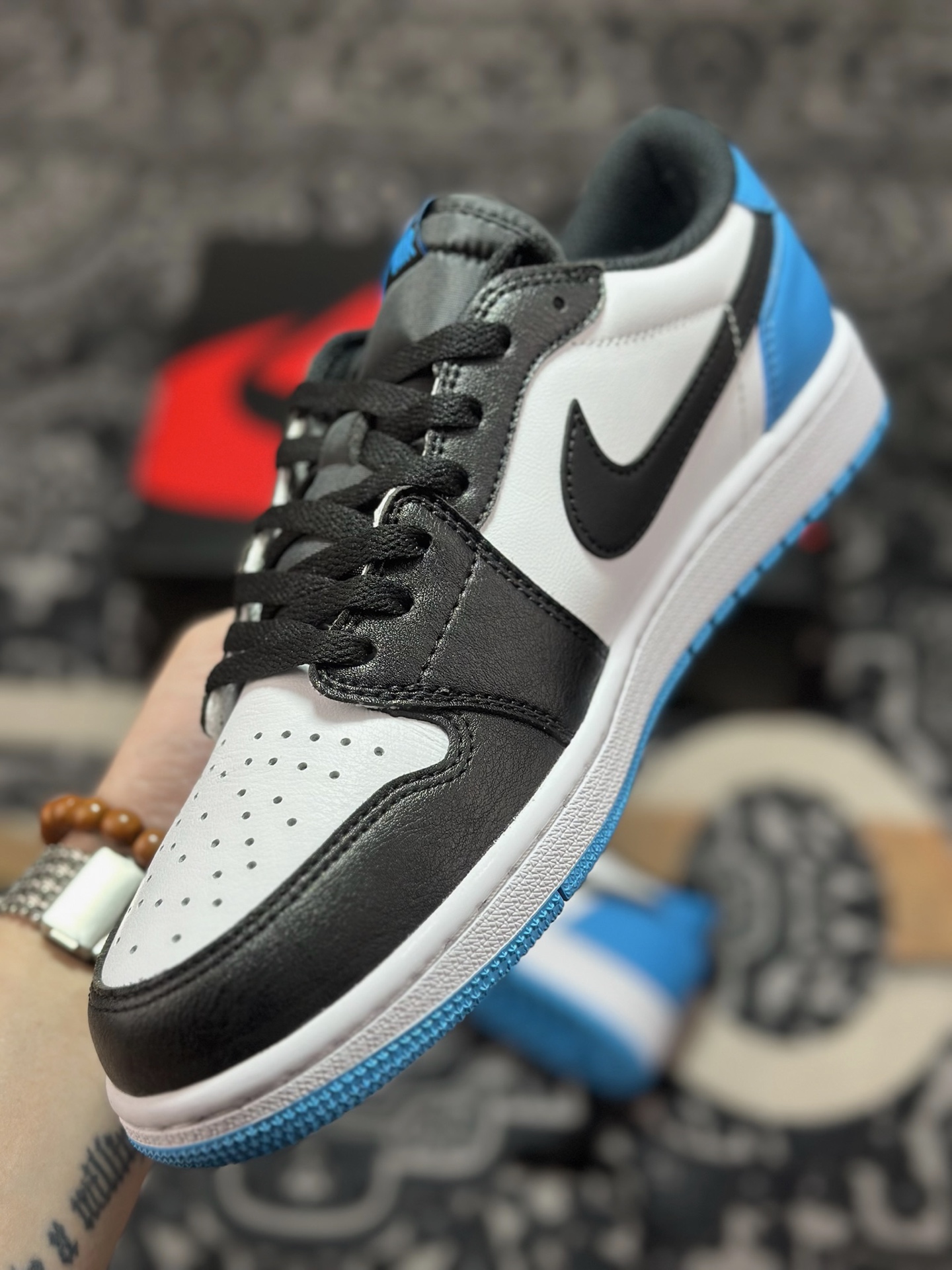原装级别Air Jordan 1 Retro Low OG 黑蓝白 CZ0790-104