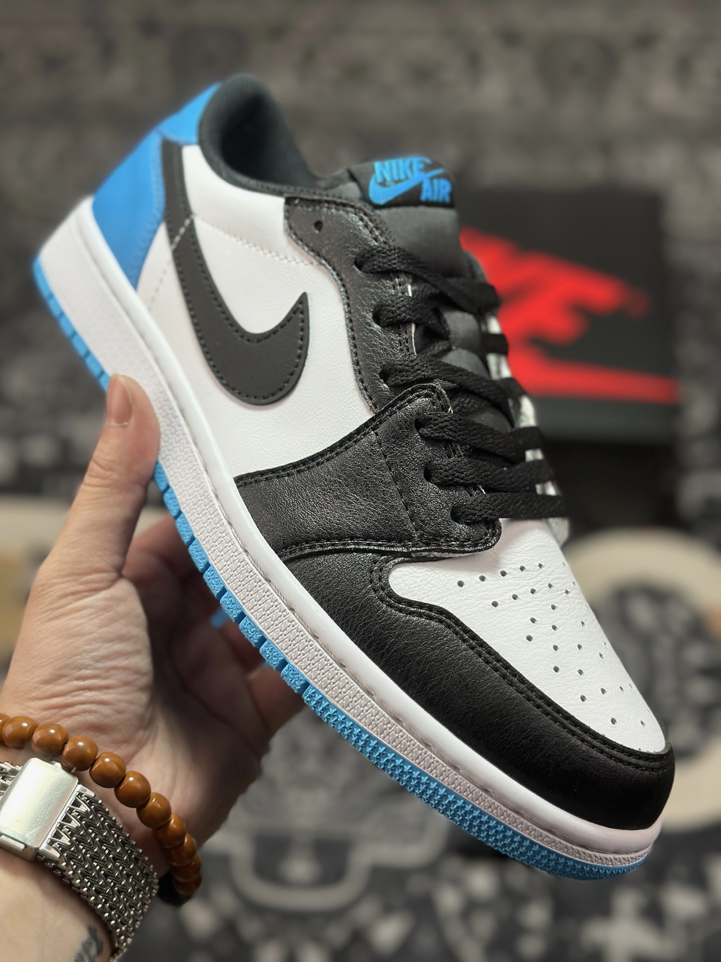 原装级别Air Jordan 1 Retro Low OG 黑蓝白 CZ0790-104