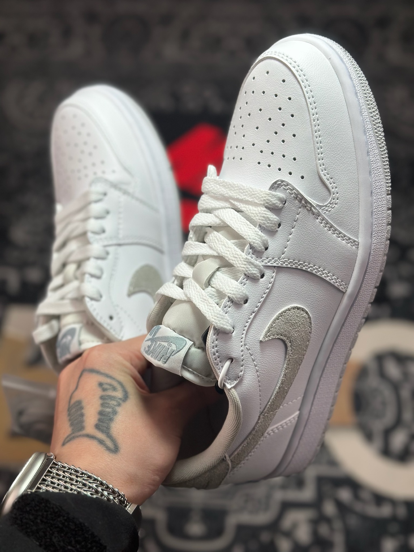 原装级别Air Jordan 1 Retro Low OG 白灰 CZ0775-100