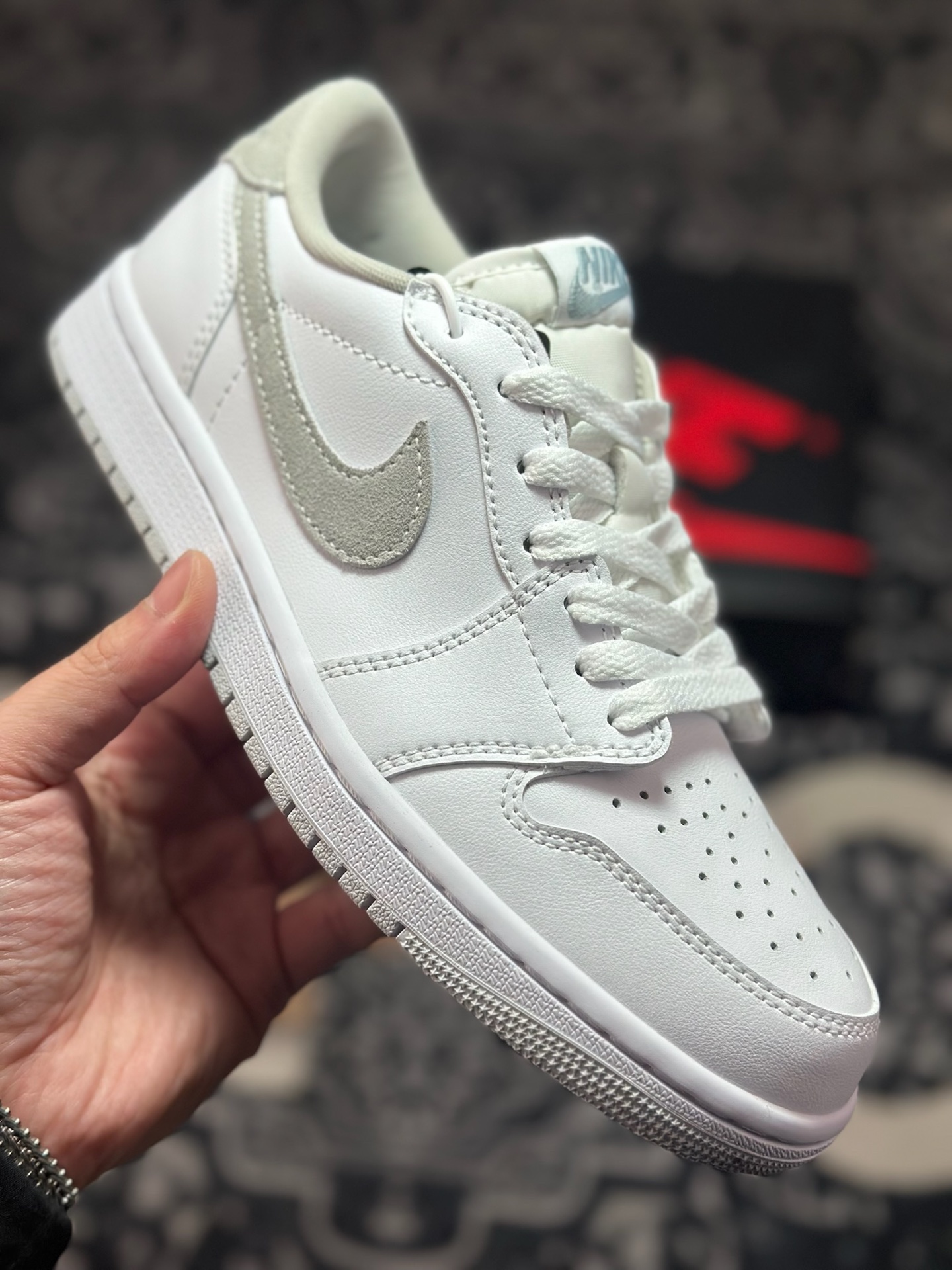 原装级别Air Jordan 1 Retro Low OG 白灰 CZ0775-100