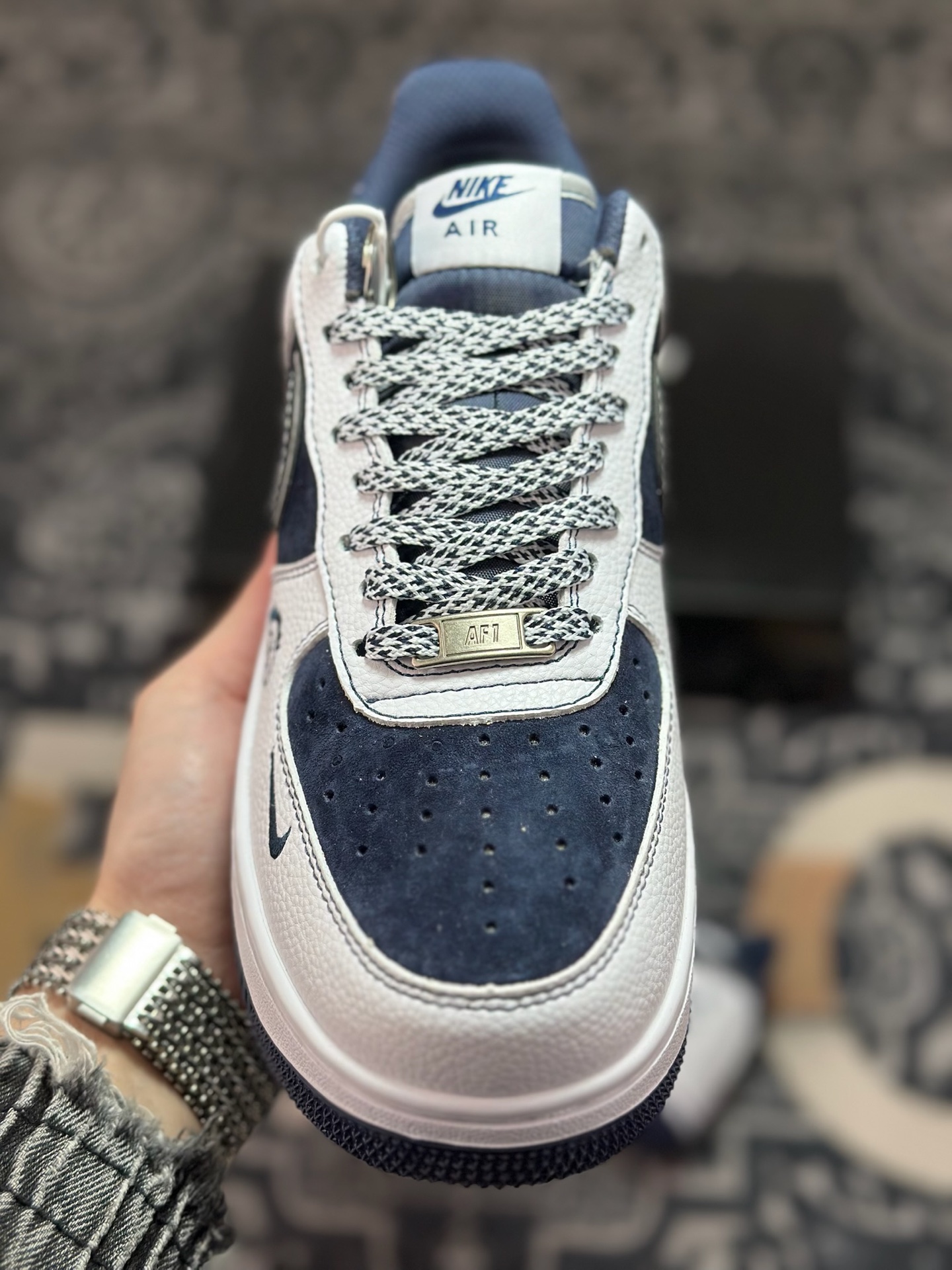 原装级别 NIke Air Force 1 '07 Low “OFF-WHITE联名——深蓝鬼脸”空军一号 低帮 运动鞋 休闲鞋 HV5999-002