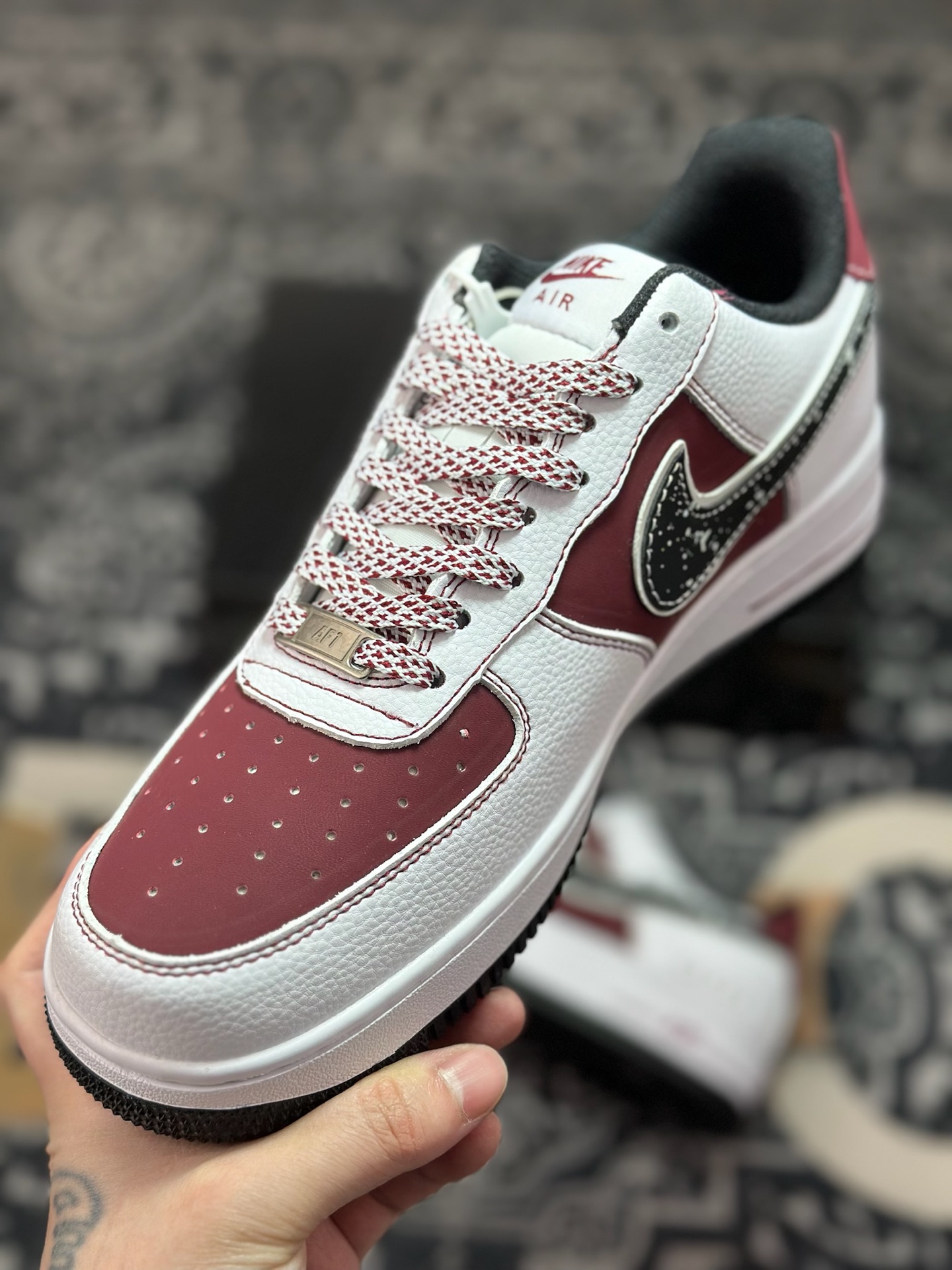 原装级别 NIke Air Force 1 '07 Low “古驰联名——栗红米白”空军一号 低帮 运动鞋 休闲鞋 KK1988-511