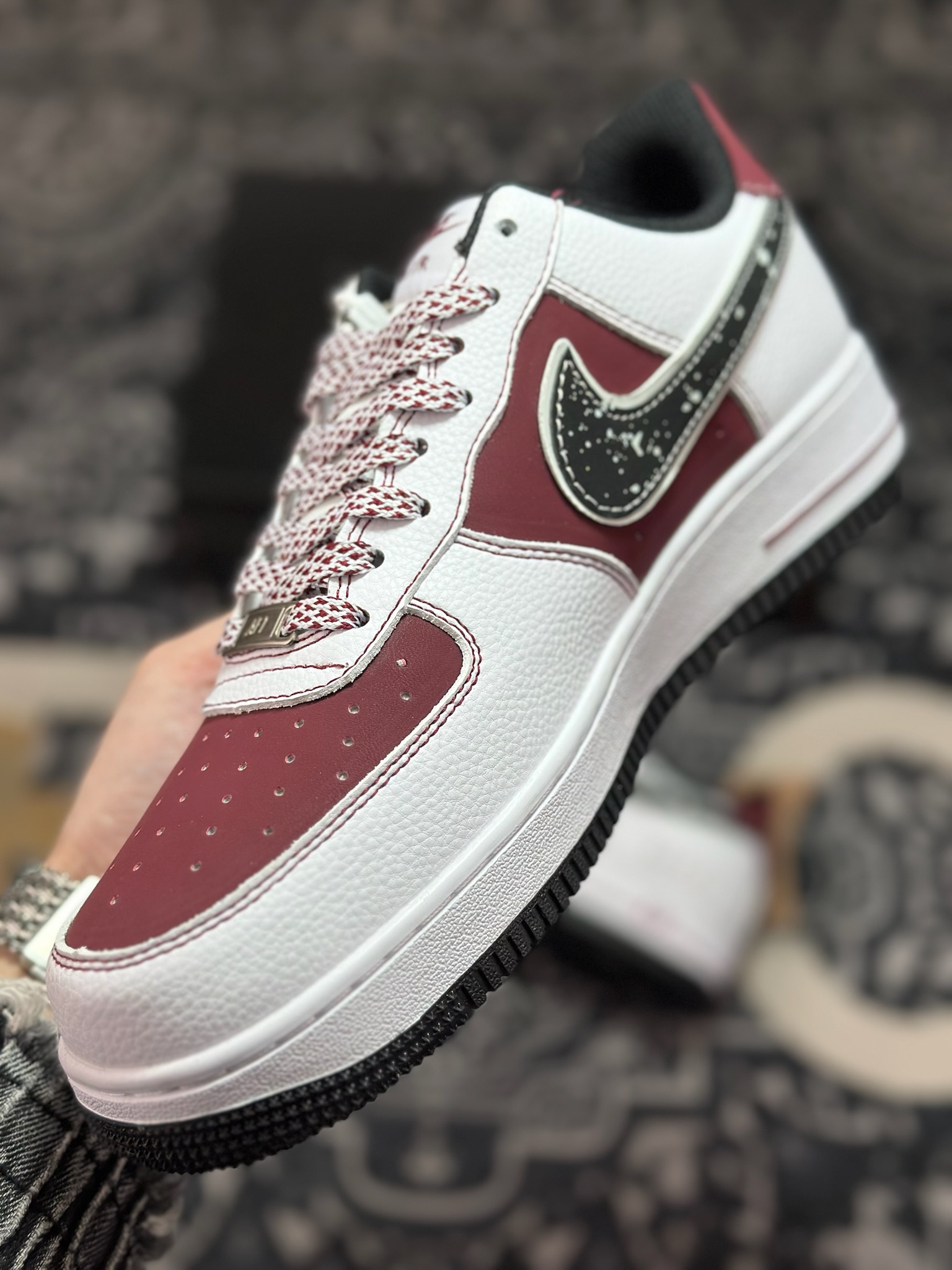 原装级别 NIke Air Force 1 '07 Low “古驰联名——栗红米白”空军一号 低帮 运动鞋 休闲鞋 KK1988-511