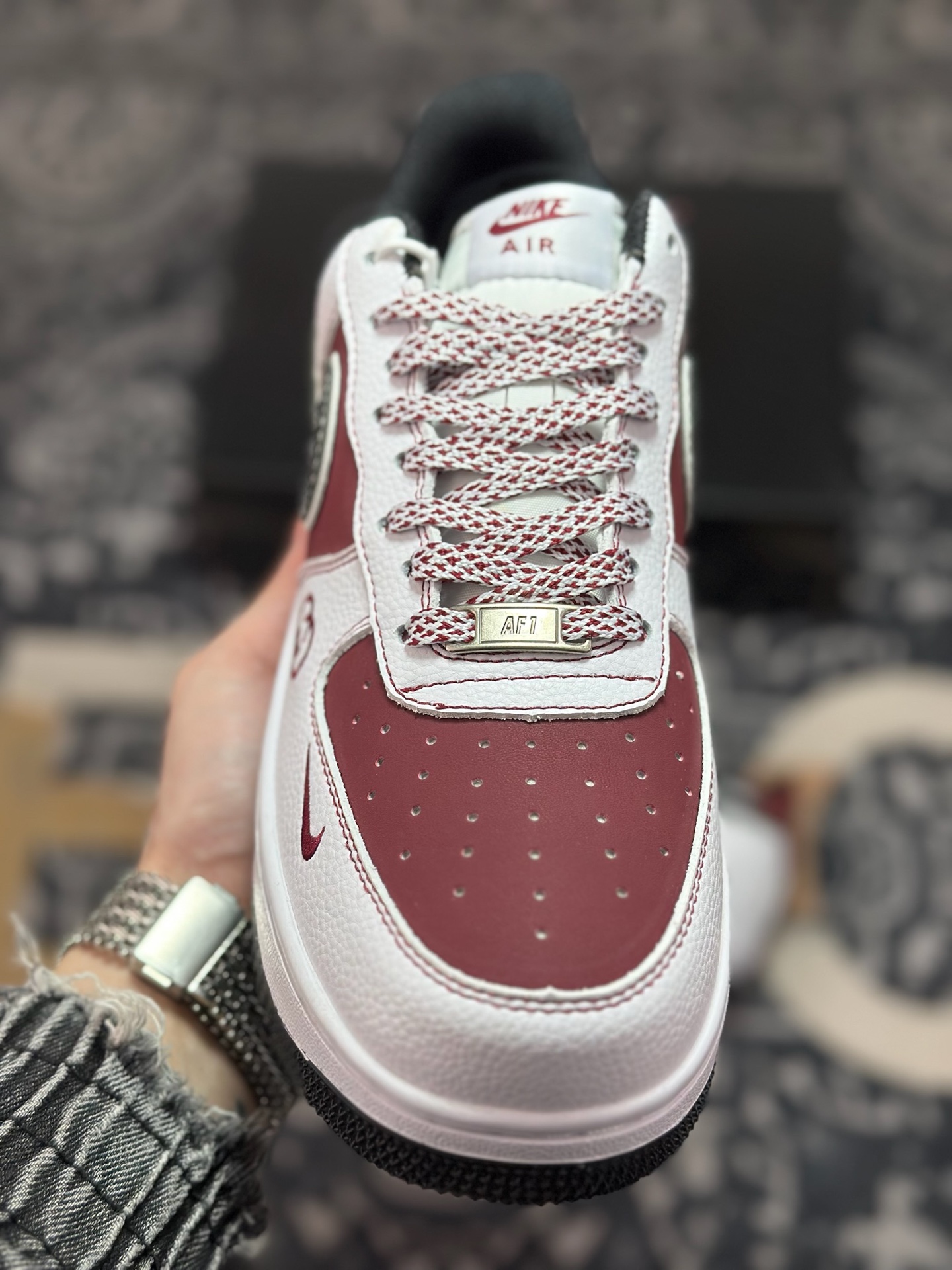 原装级别 NIke Air Force 1 '07 Low “古驰联名——栗红米白”空军一号 低帮 运动鞋 休闲鞋 KK1988-511