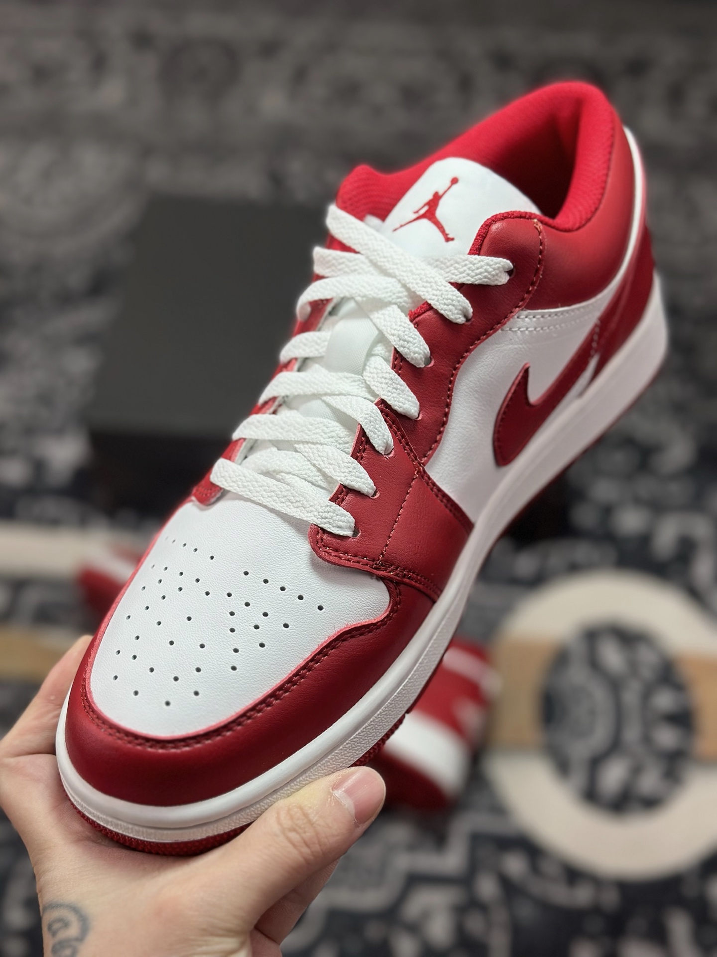 原装级别Air Jordan 1 Retro Low OG 白红 553558-166