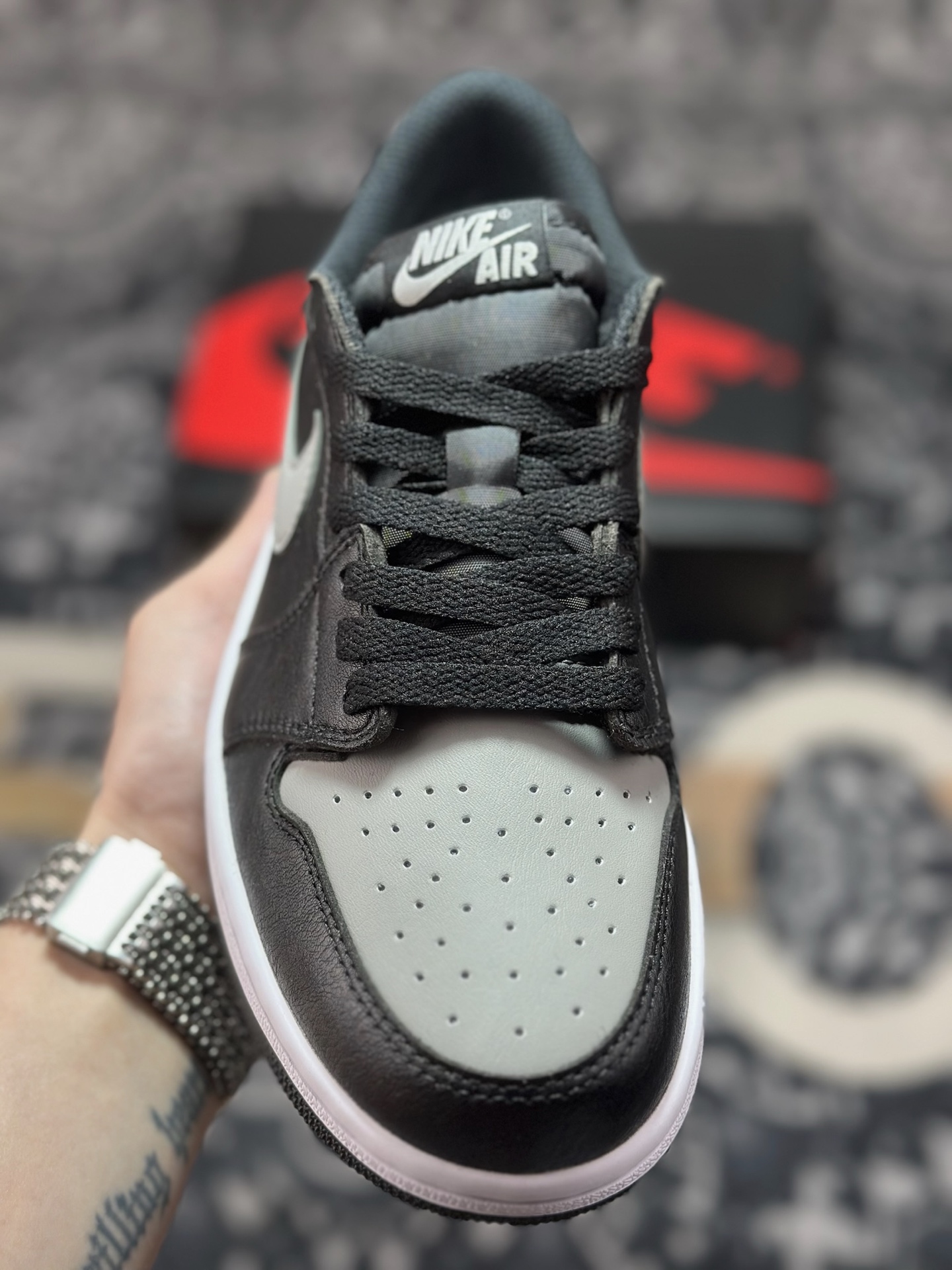 原装级别Air Jordan 1 Retro Low OG 黑灰 cz0790-003