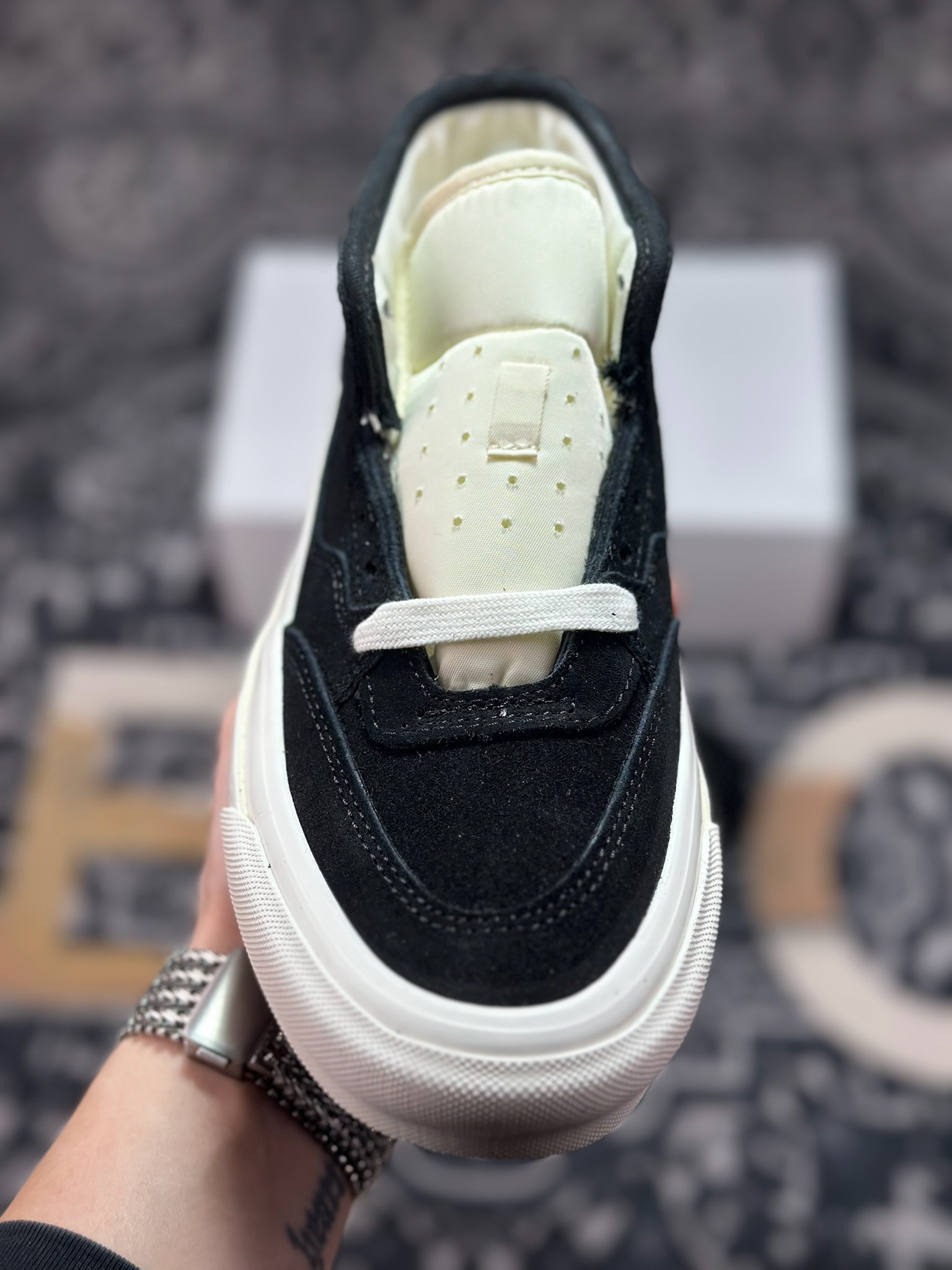 真标 JJJJound x OTW by Vans Half Cab 最新联名 美式复古休闲滑板鞋 VN000S86BLA
