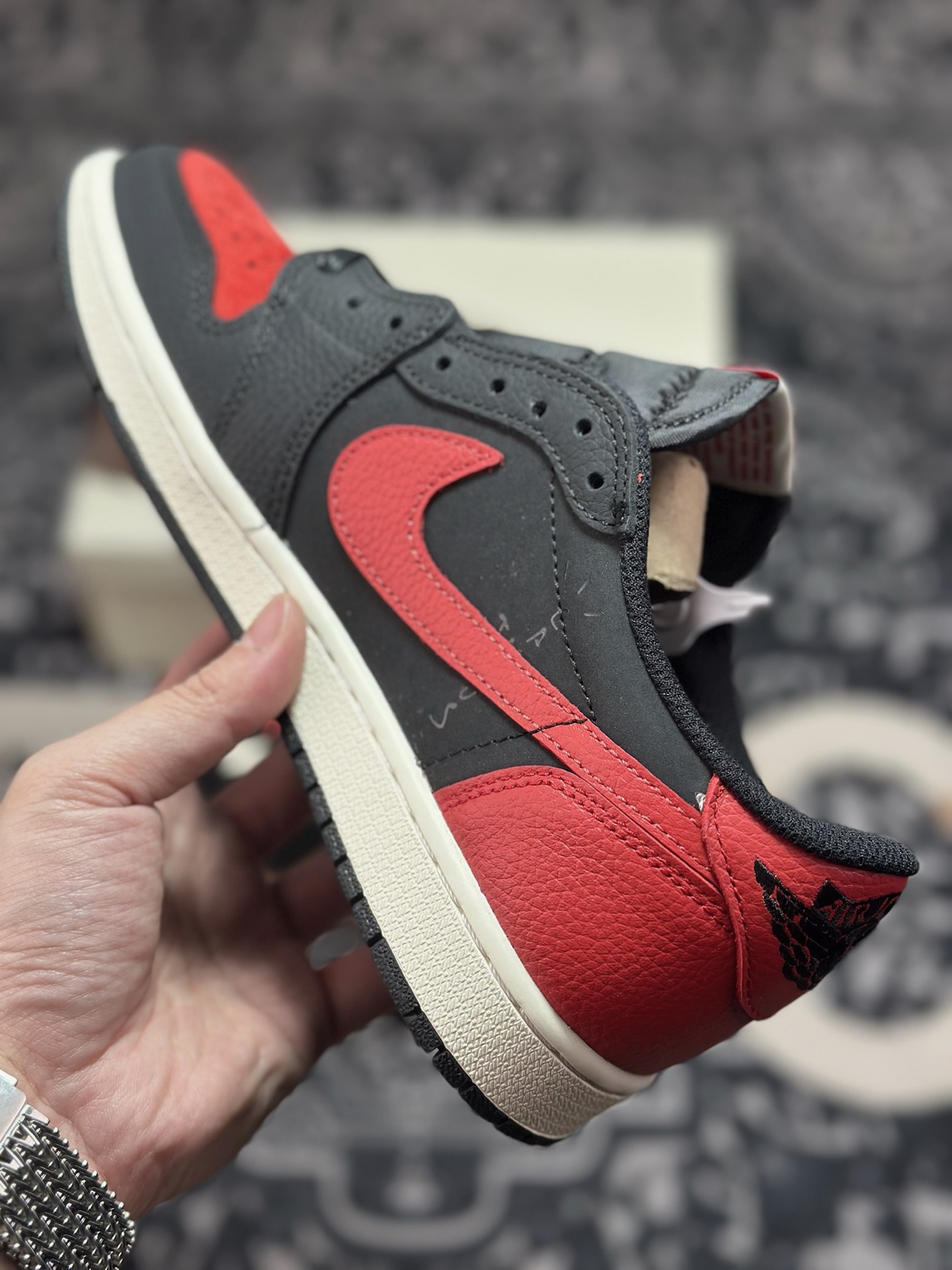 原装级别 Travis Scott x Fragment x Air Jordan AJ1 Low OG SP 三方联名倒勾低帮 DM7866-061